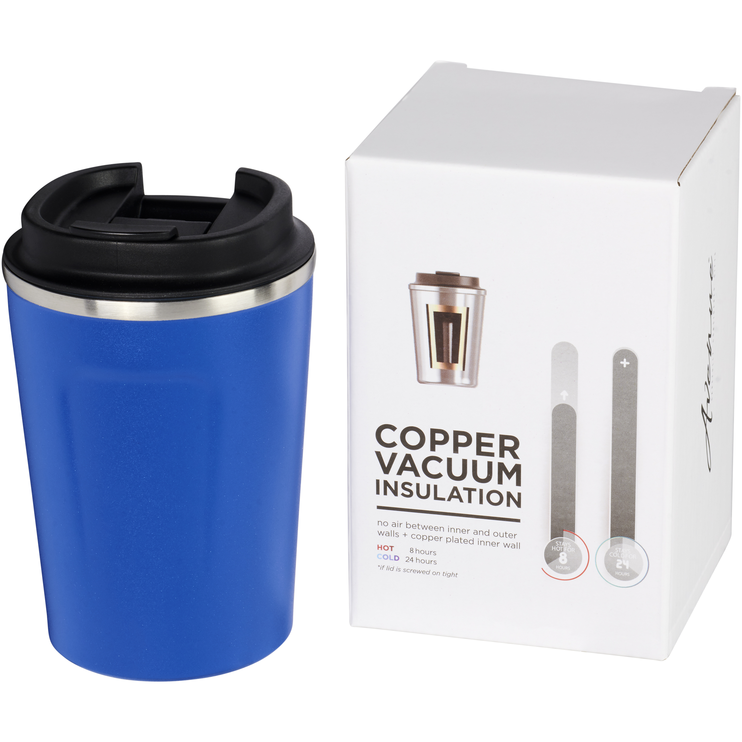 Stainless steel insulated mug 360 ml with copper insulation