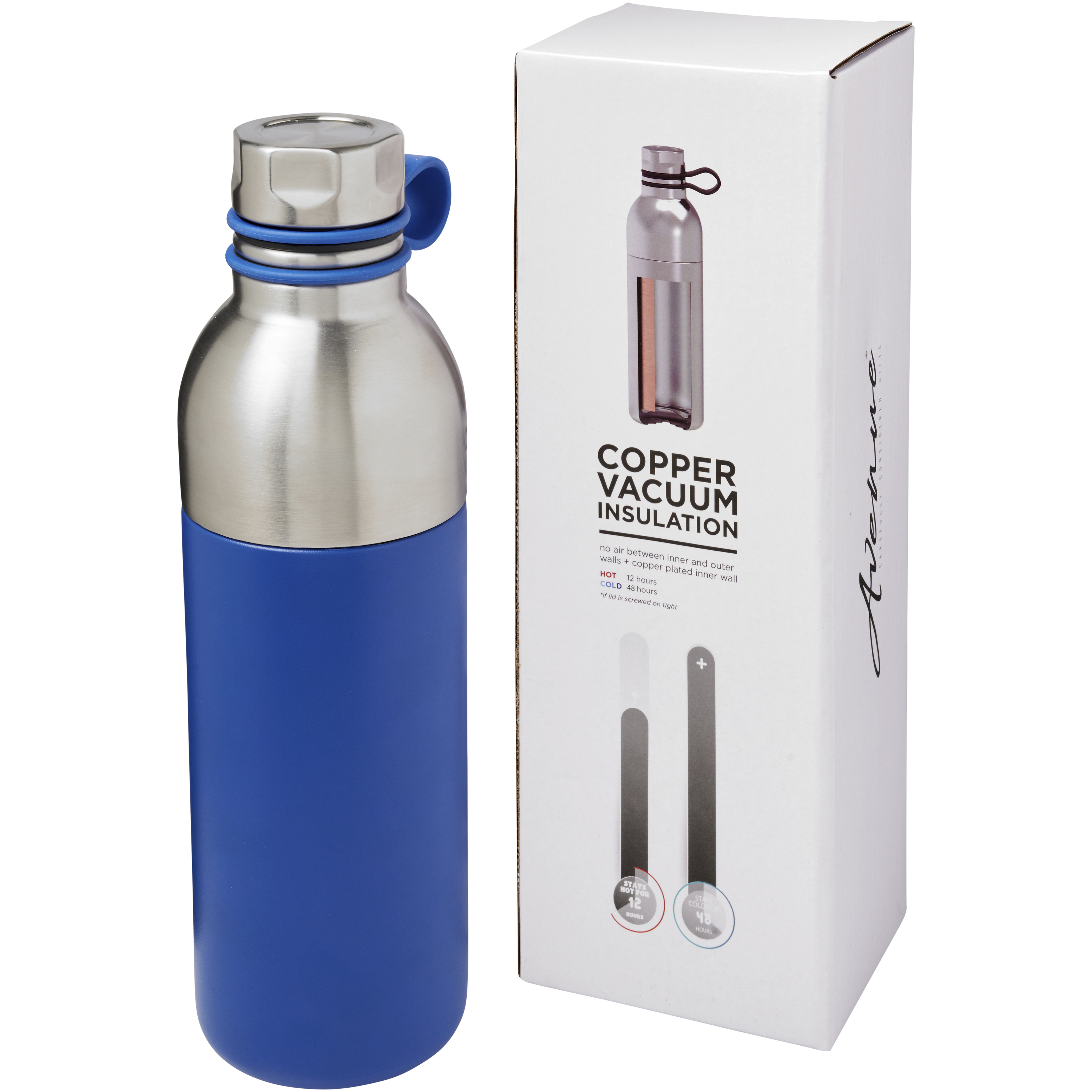 Stainless steel vacuum flask 0.59 l with copper vacuum insulation