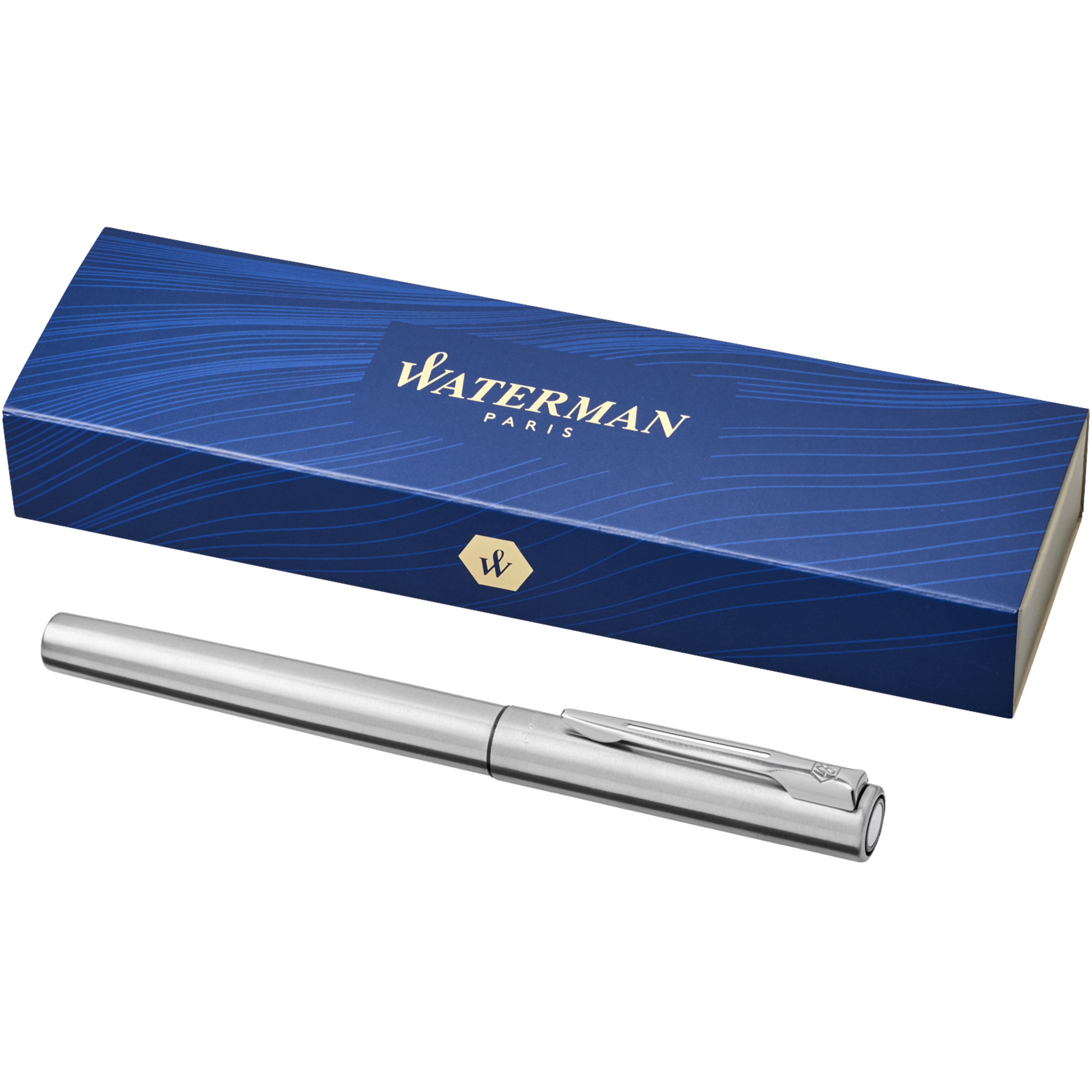 Waterman Graduate metal fountain pen blue writing