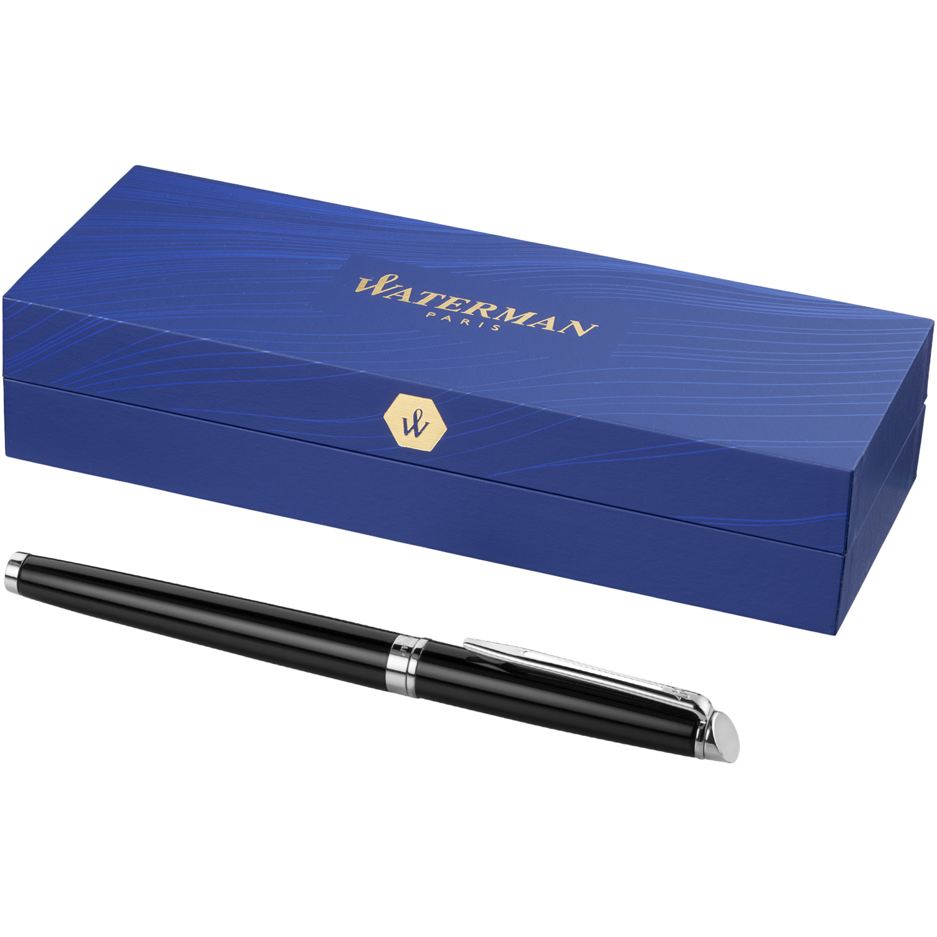 Waterman Hémisphère stainless steel rollerball pen black writing