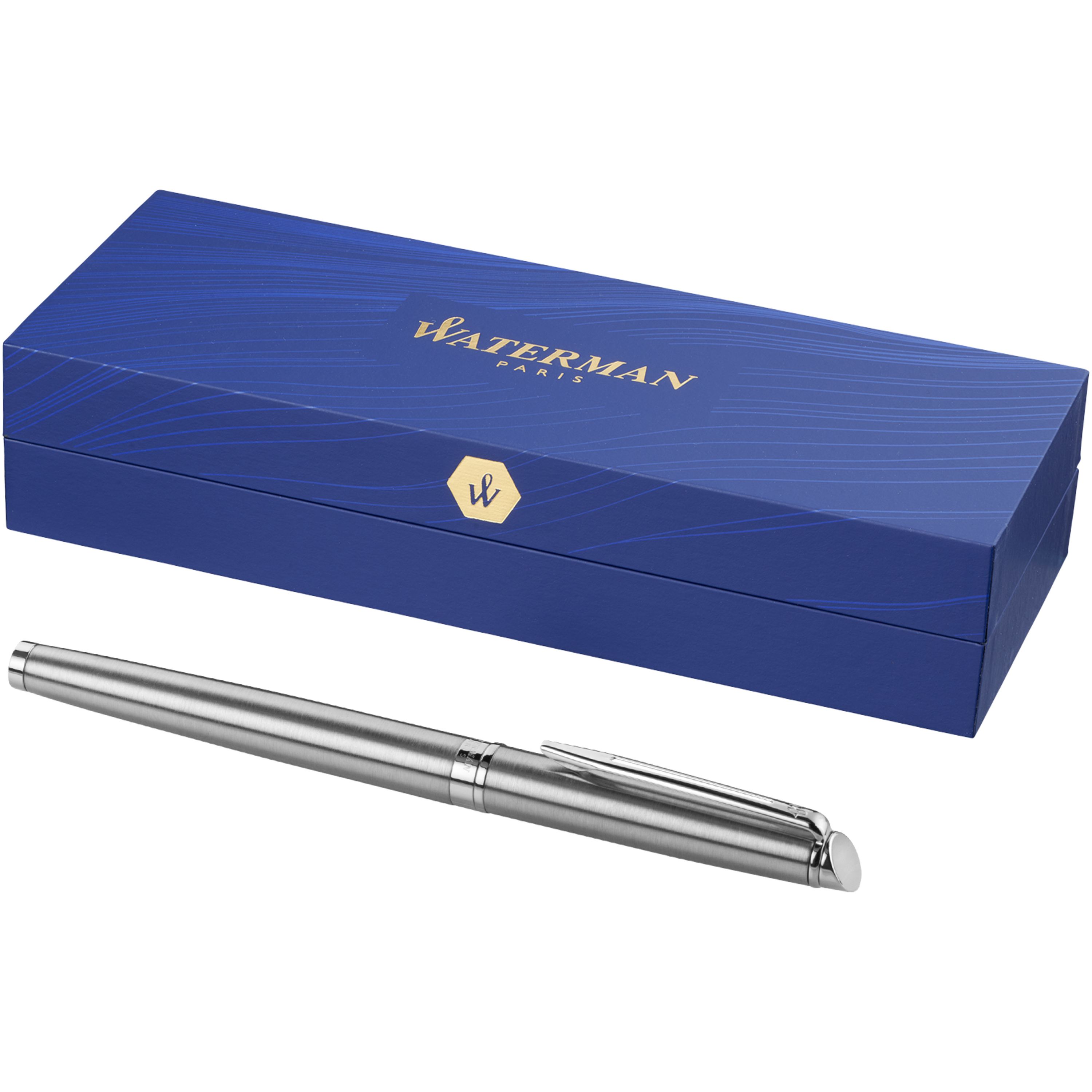 Waterman Hémisphère stainless steel rollerball pen black writing