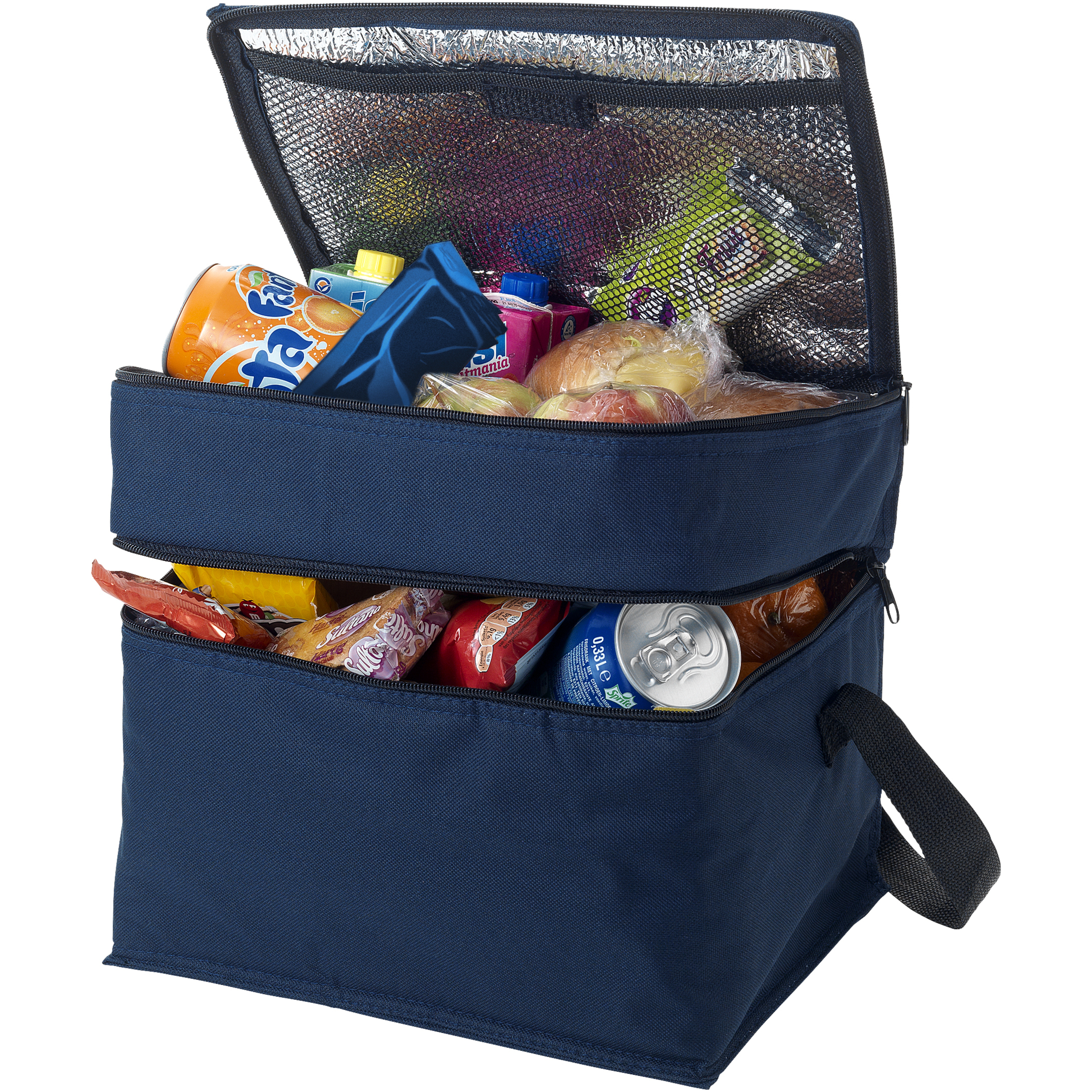 Cooler bag made of polyester 600D 13 l with 2 zippered compartments
