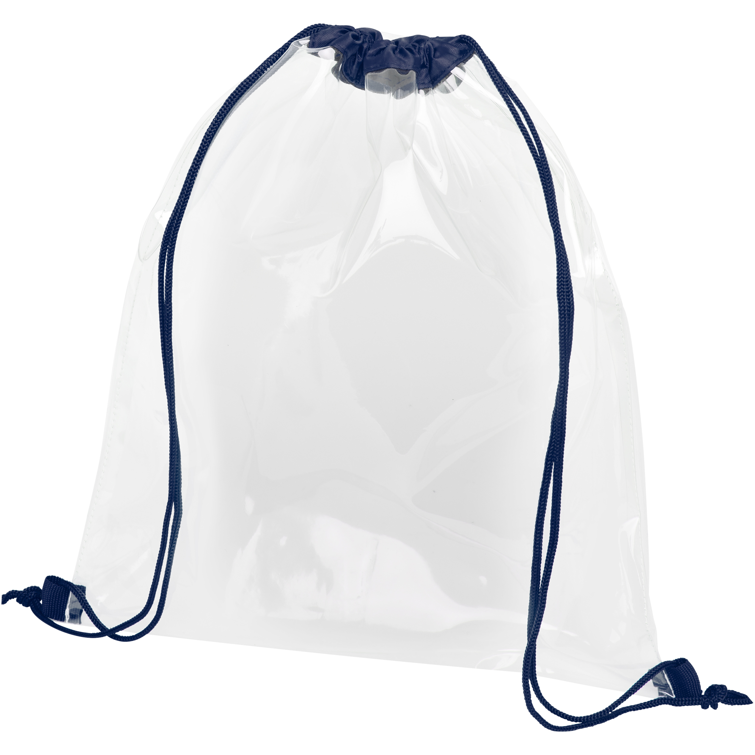 Sportsack aus Kunststoff 5 l transparent mit farbigen Kordeln