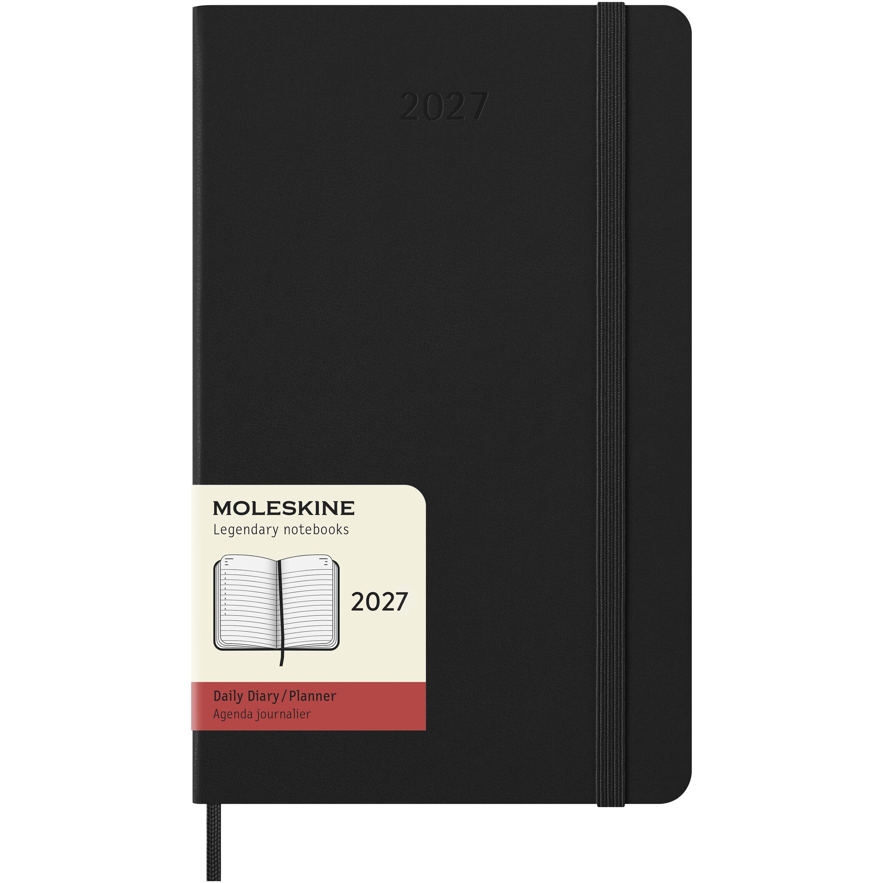 Agenda quotidien Moleskine® à couverture rigide, 12 mois