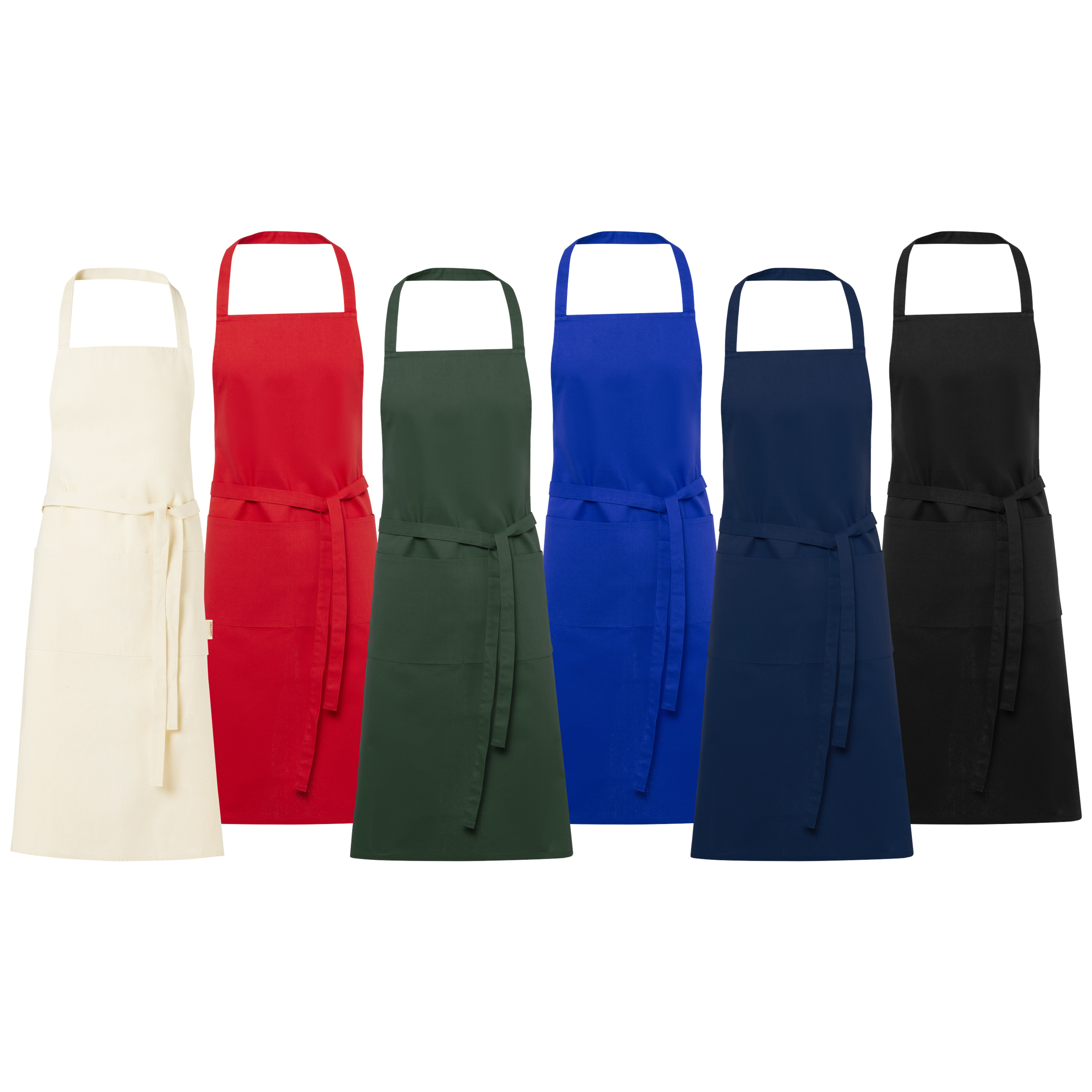 Bib apron made from GOTS organic cotton 200 g/m²