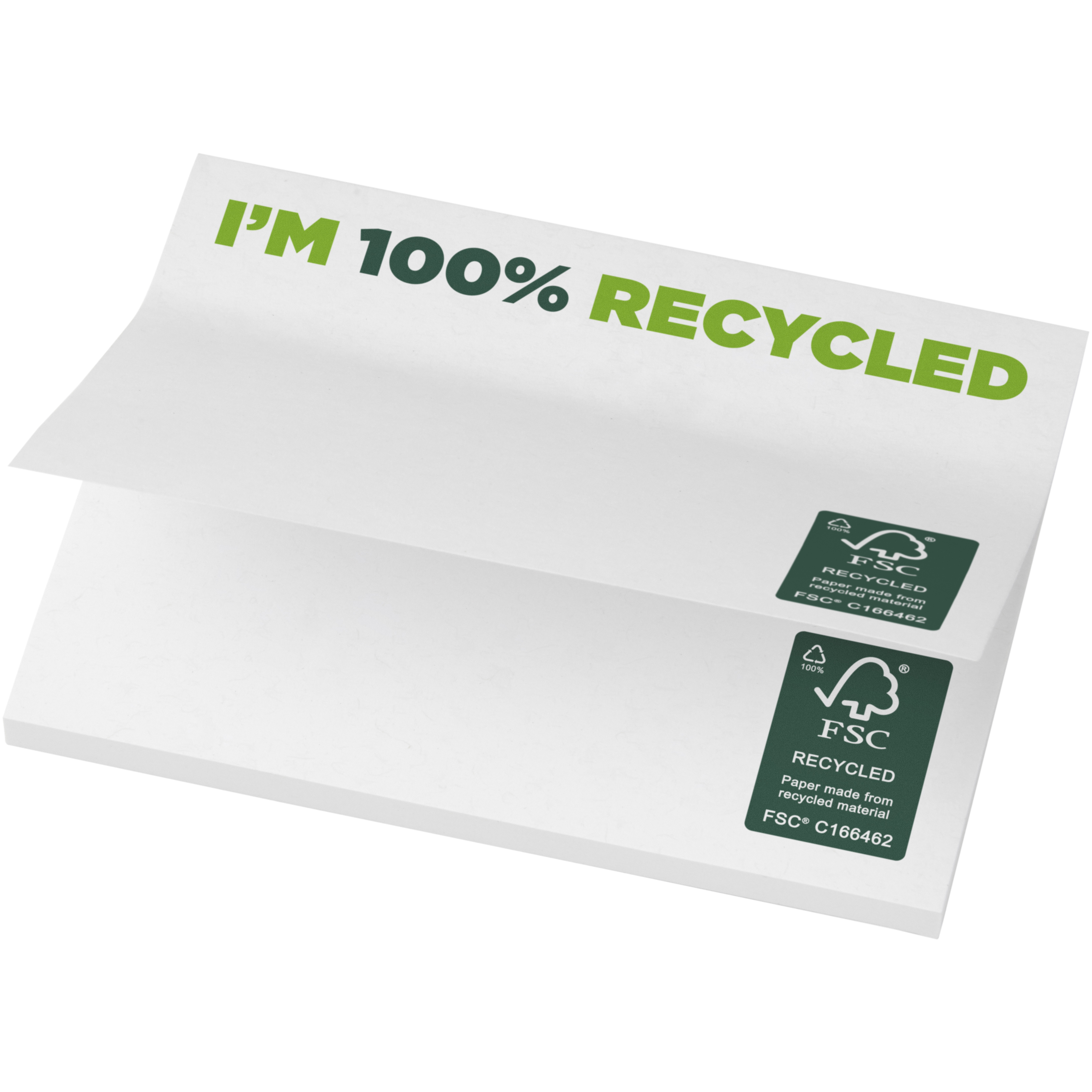 Notes repositionnables en papier recyclé 10 x 7,5 cm 25, 50 ou 100 feuilles