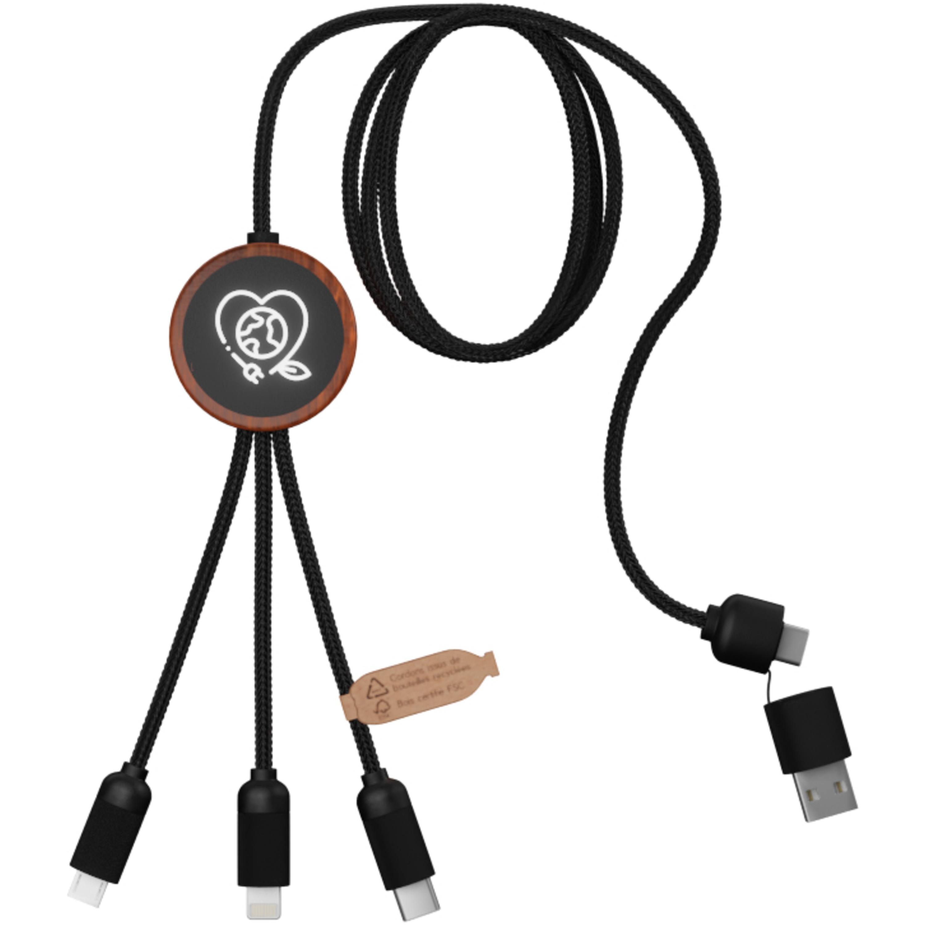SCX.design 5-in-1 Ladekabel aus diversen Recycling-Materialien