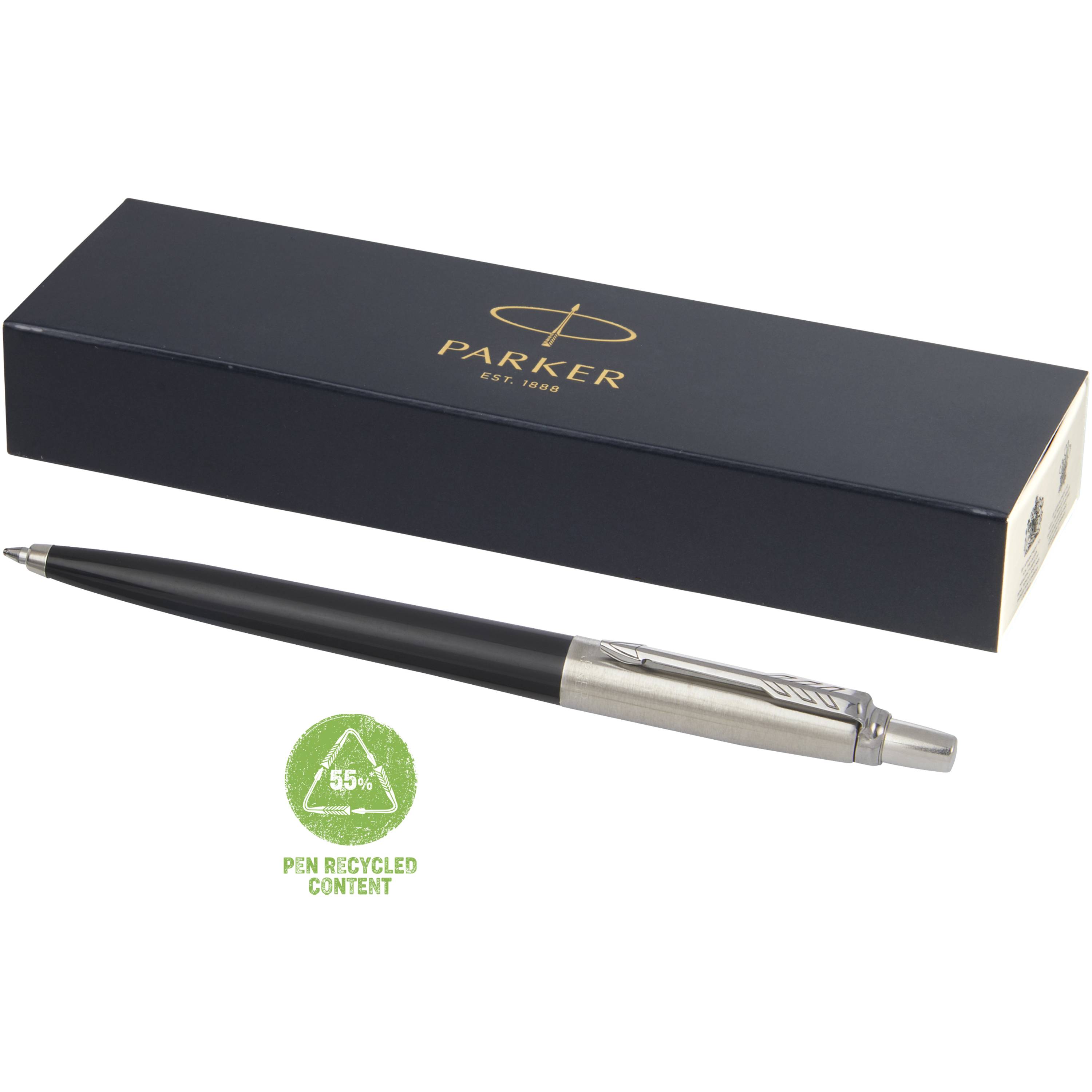 Parker Jotter Kugelschreiber aus Recycling-Kunststoff/-Edelstahl schwarze Mine