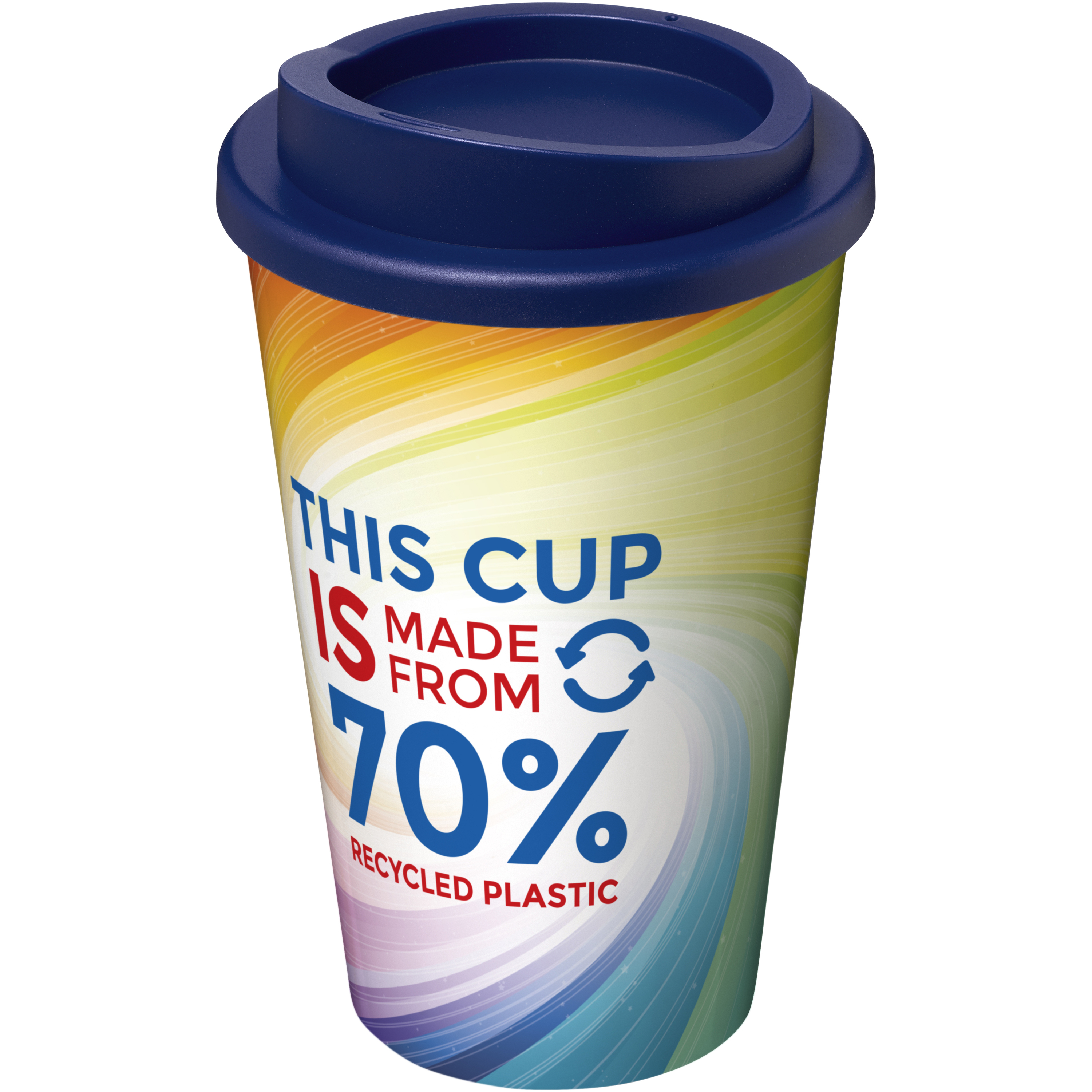 Insulated mug made from 70% recycled plastic 350 ml printable all round