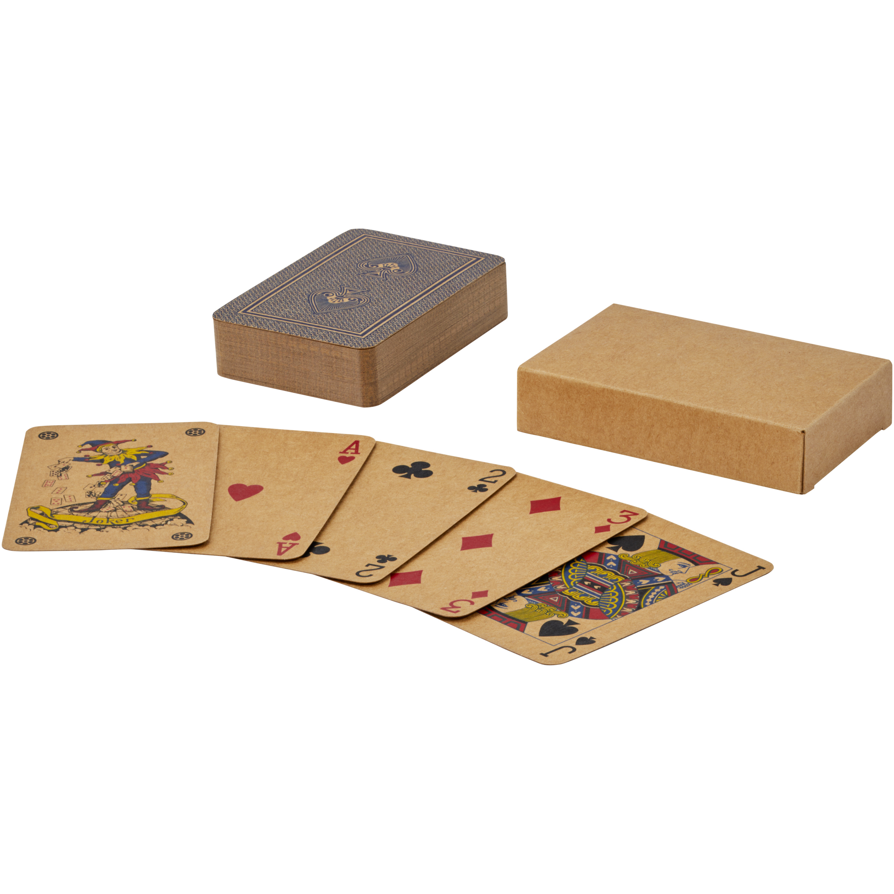 Jass cards made of kraft paper in printable cardboard box