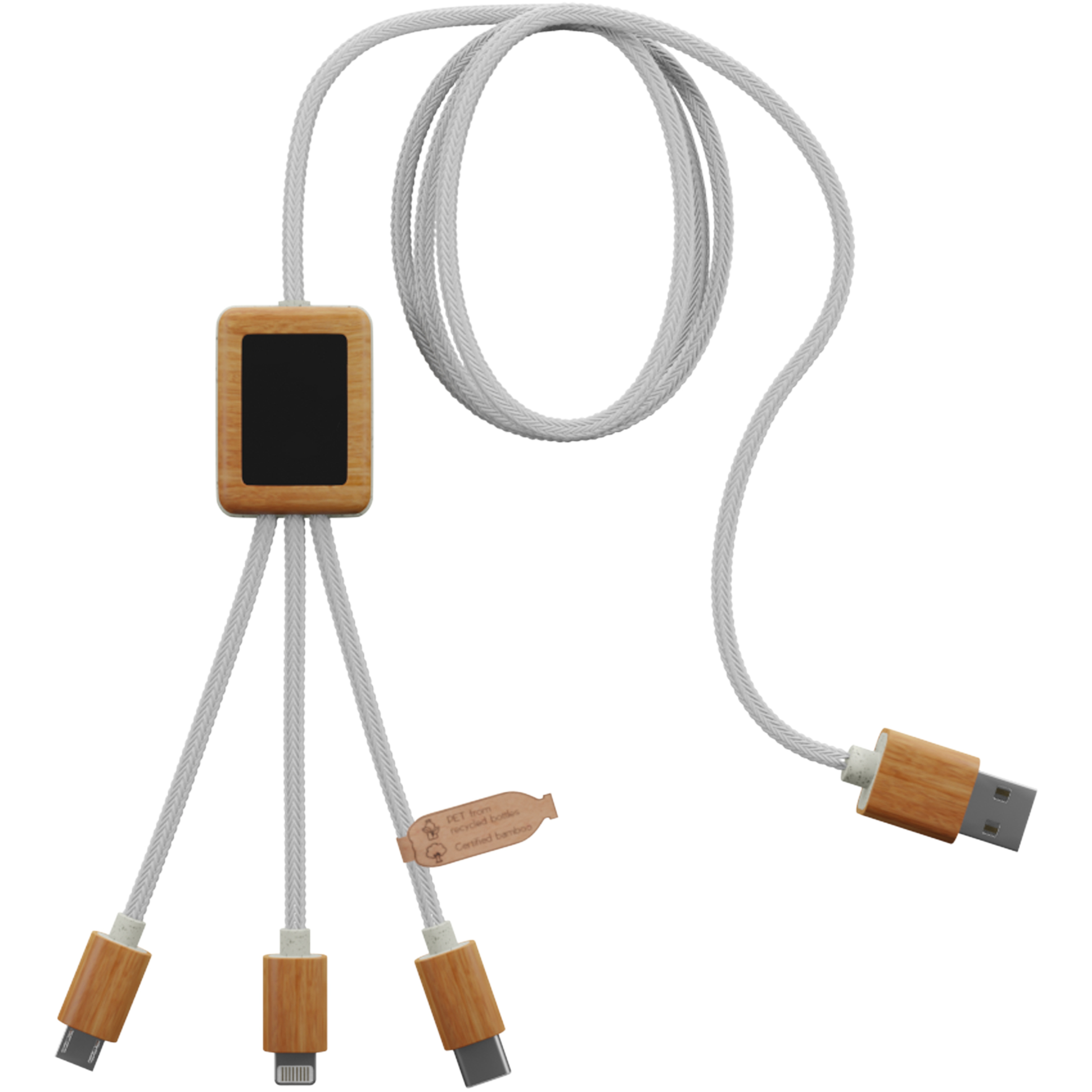 SCX.design USB 3-in-1 Ladekabel mit Leuchtlogo