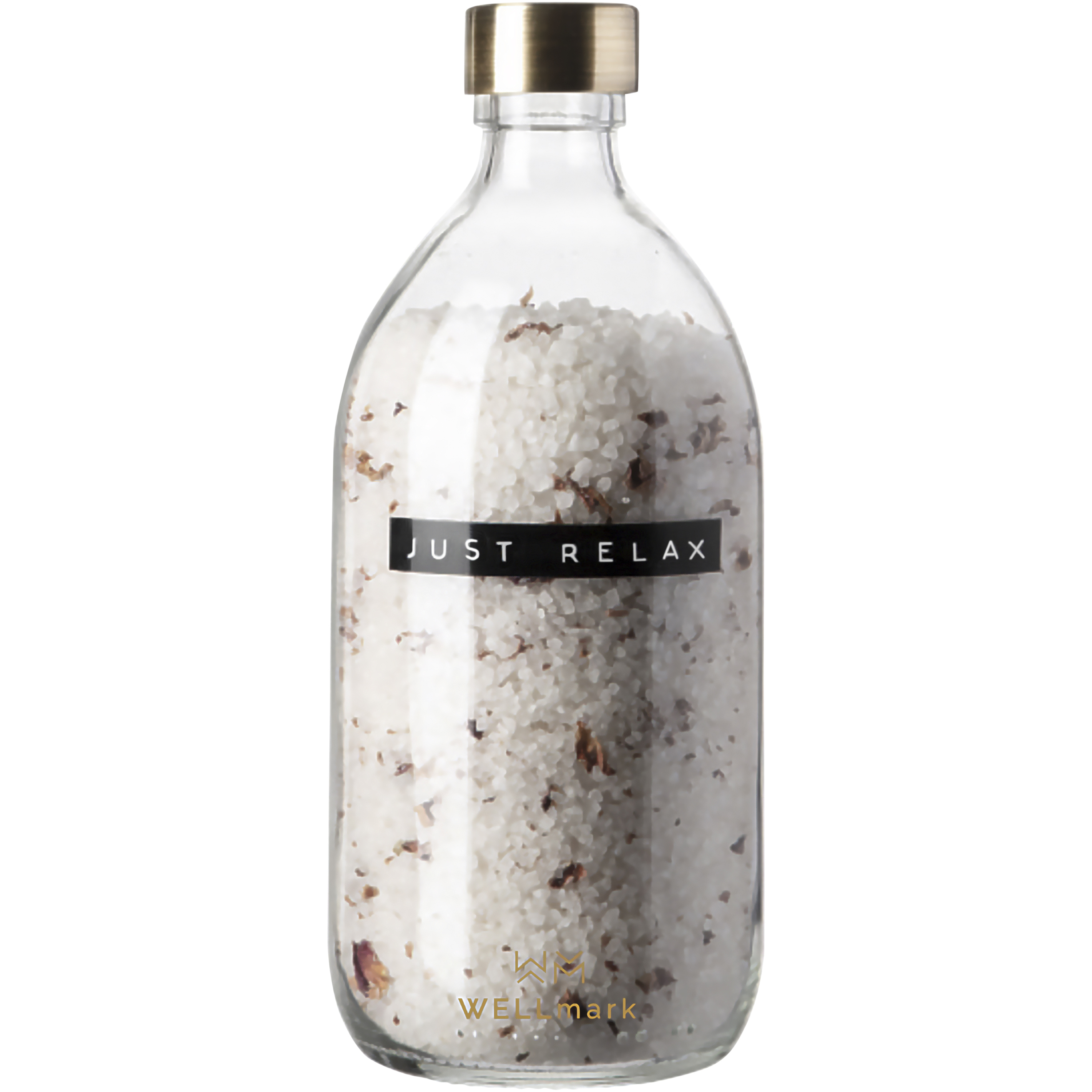 Wellmark sels de bain parfumés à la rose 500 ml en bouteille verre