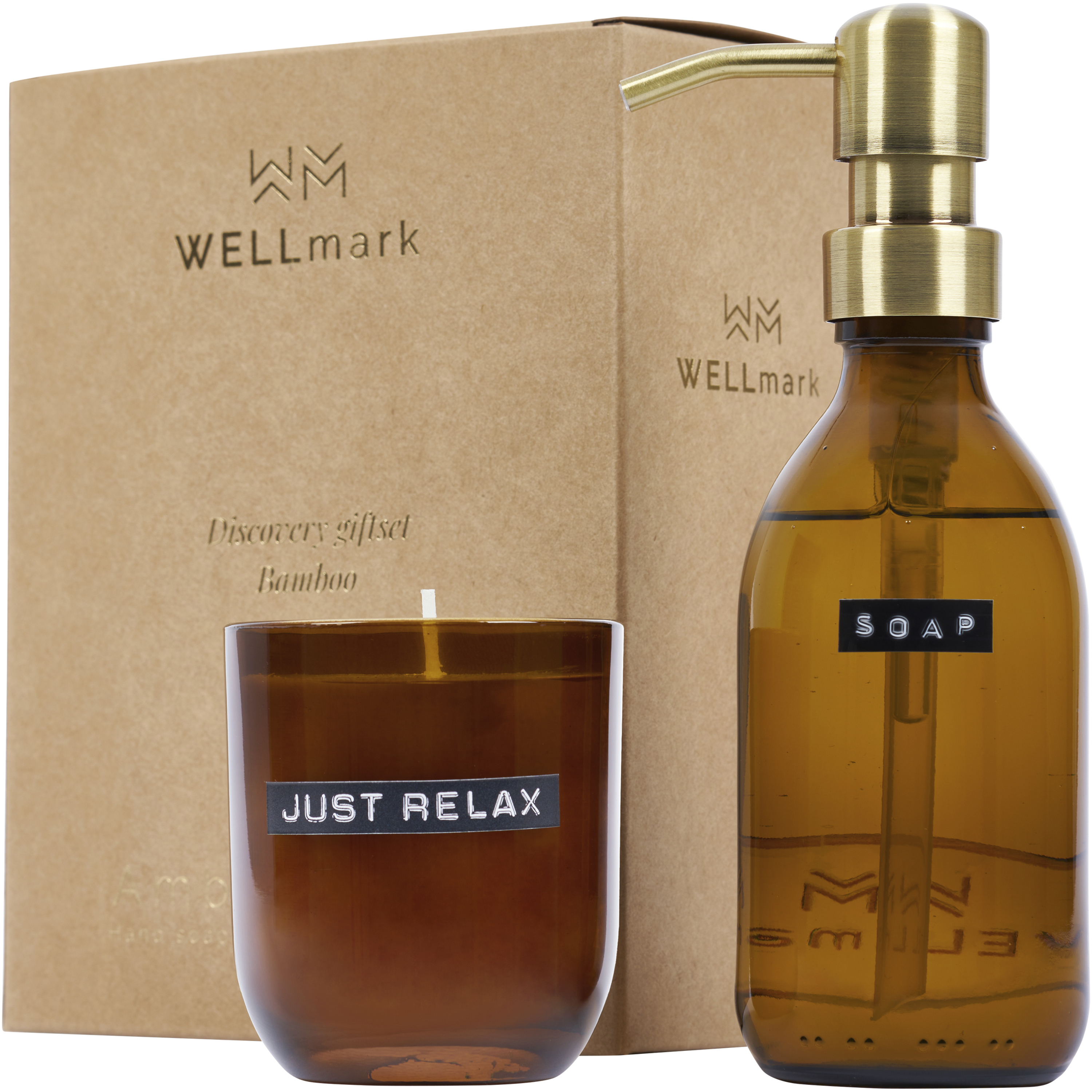 Wellmark savon pour les mains et bougie parfumée set 200 ml