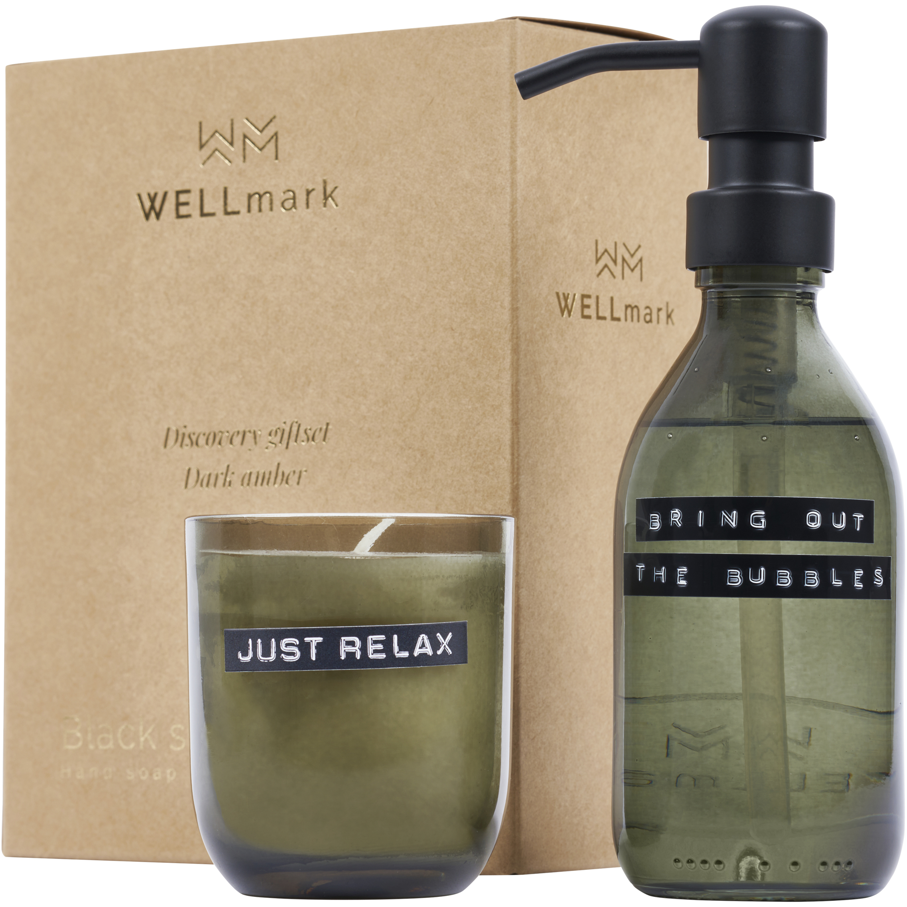 Wellmark savon pour les mains et bougie parfumée set 200 ml