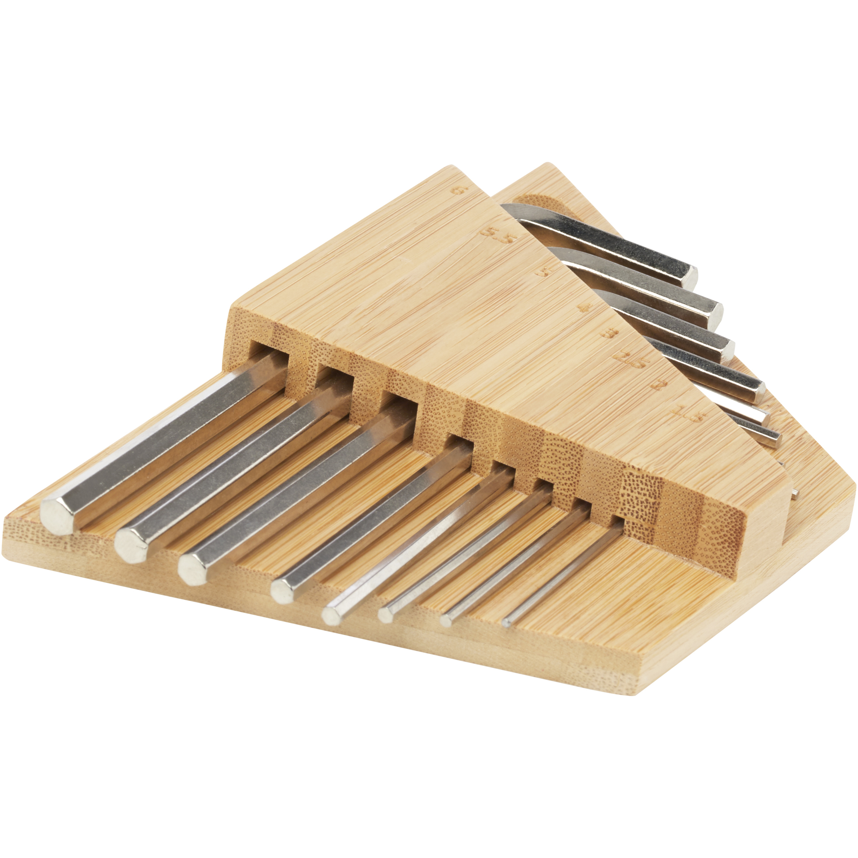Jeu de clés Allen 9 pièces en bambou