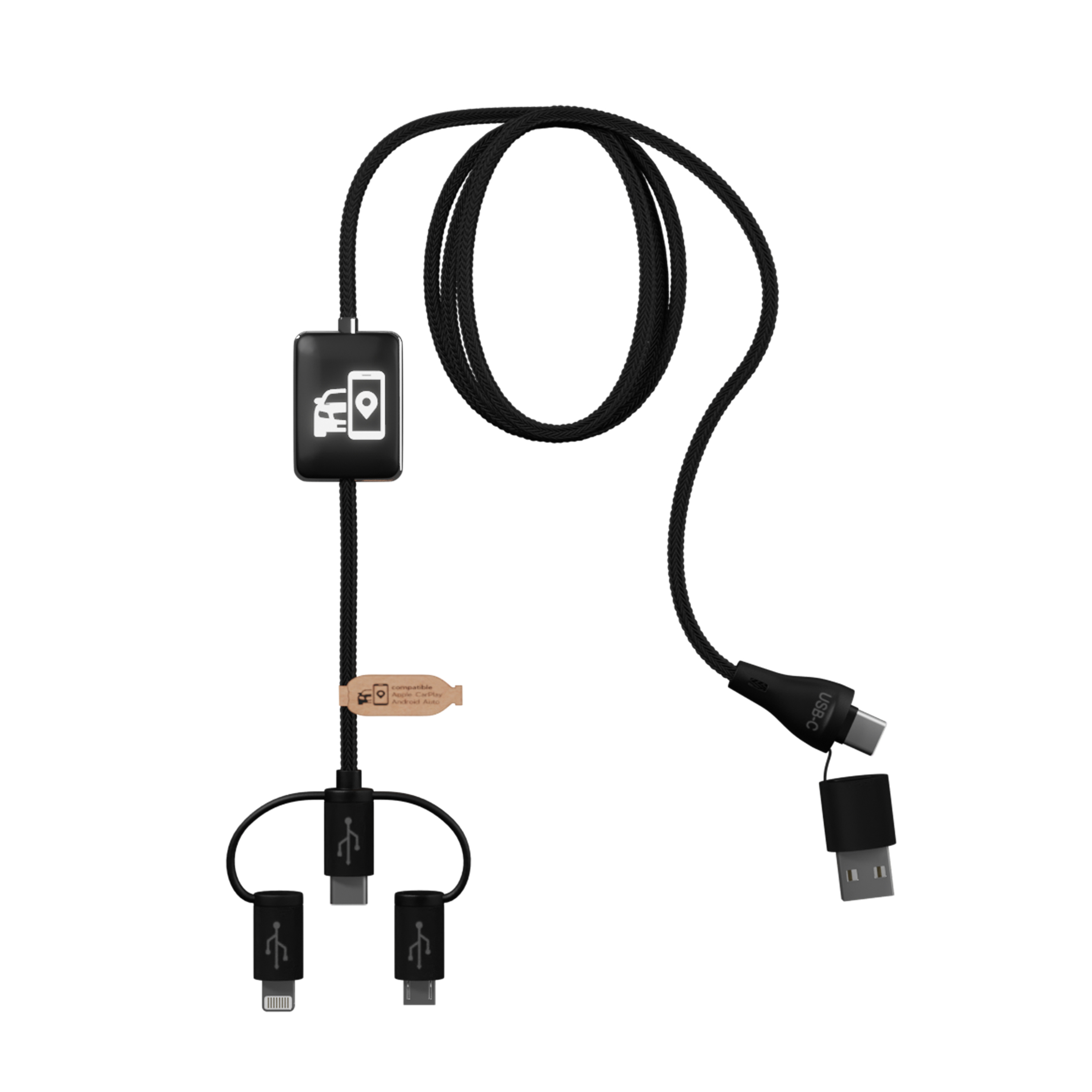 SCX.design 5-in-1 Ladekabel aus recyceltem PET