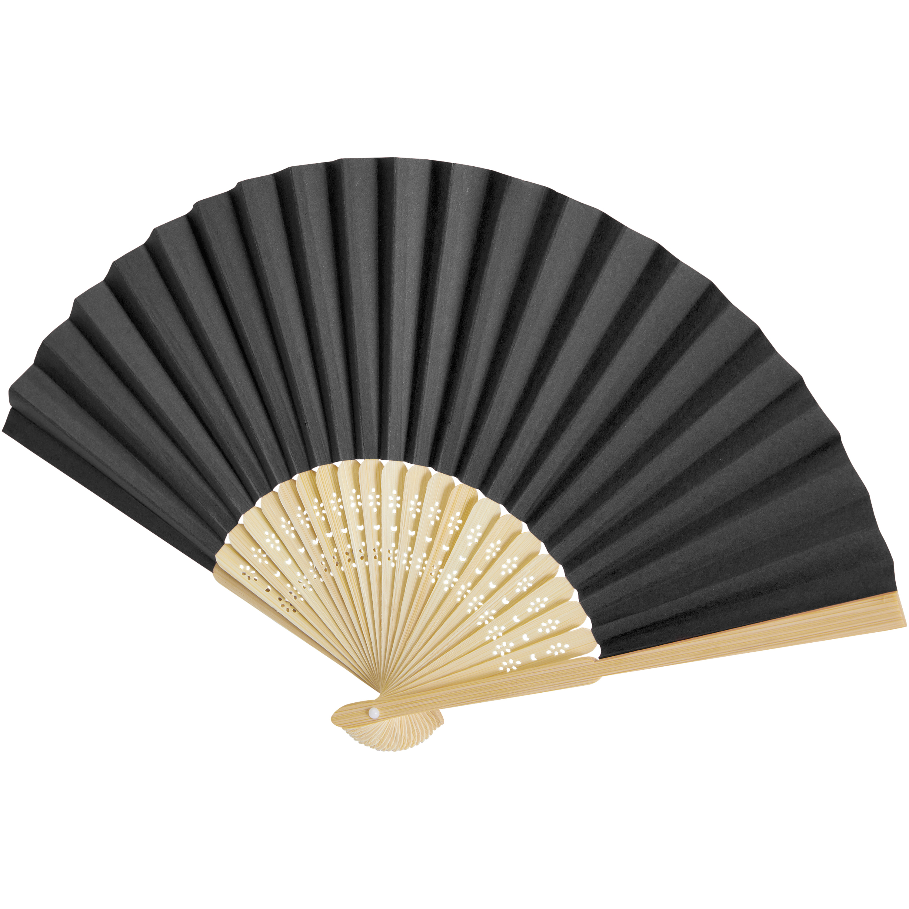 Bamboo/paper fan 21 x 36 cm
