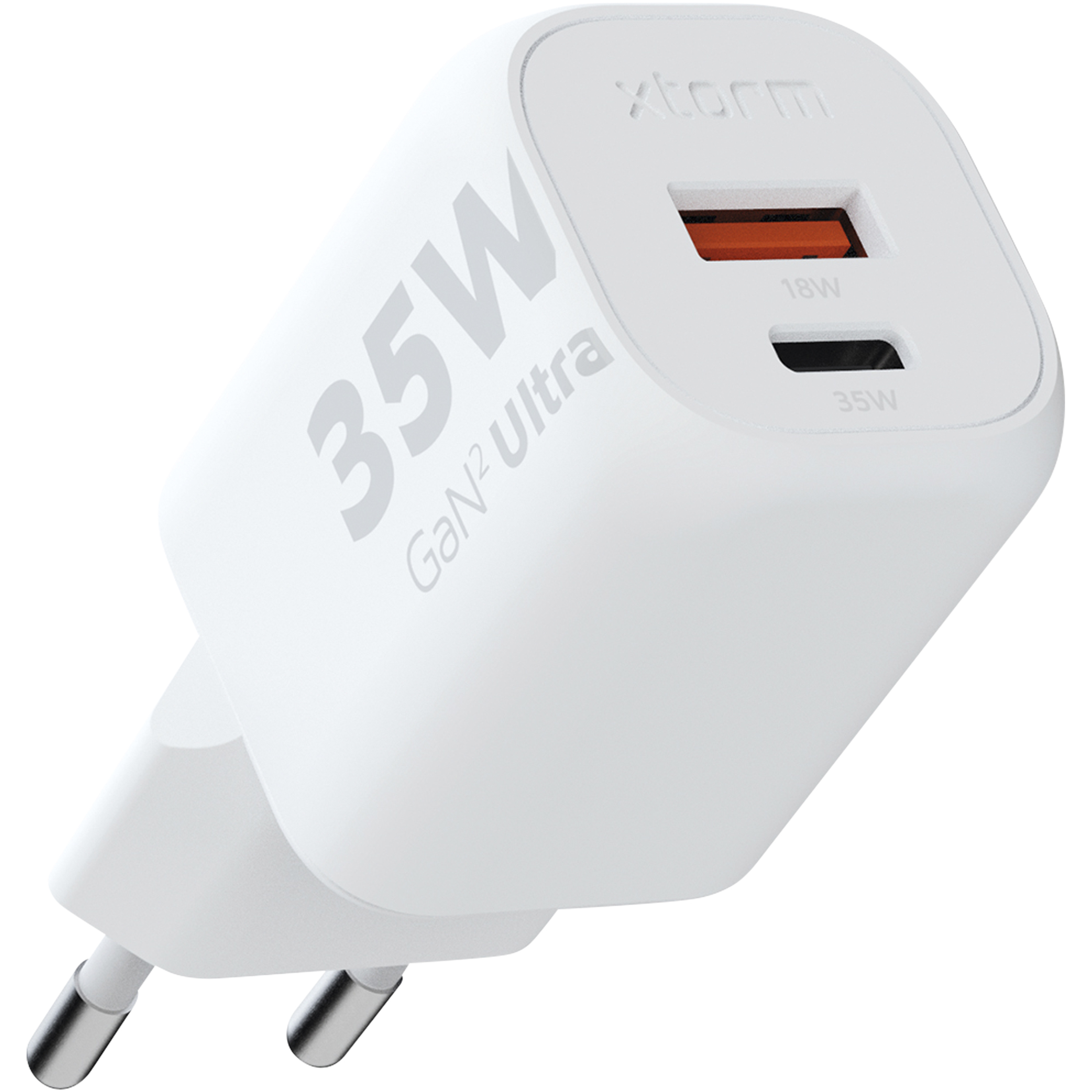 Wall charger made from recycled plastic USB-C 35W USB-A 18W fast charging 3.0