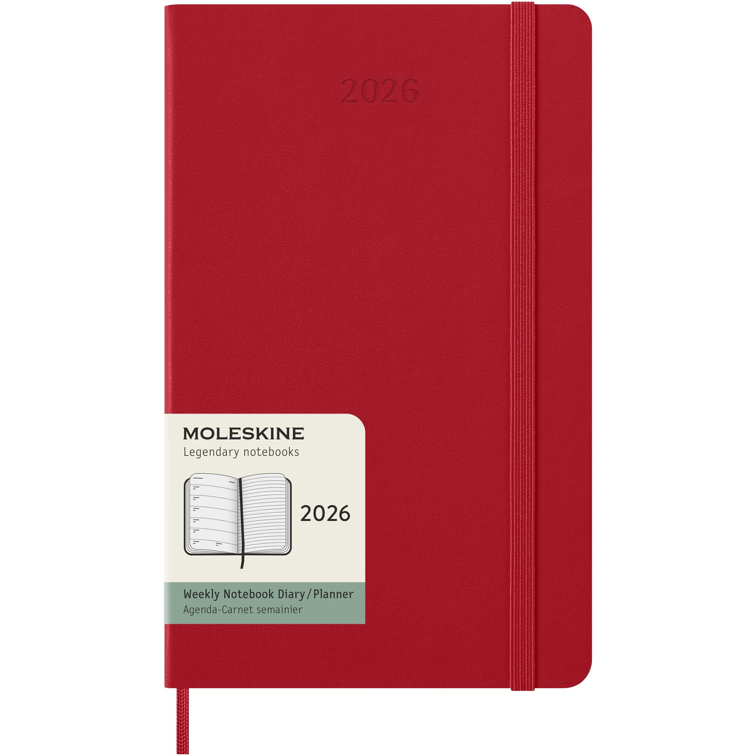 Moleskine Wochenkalender A5 Hardcover aus Lederimitat