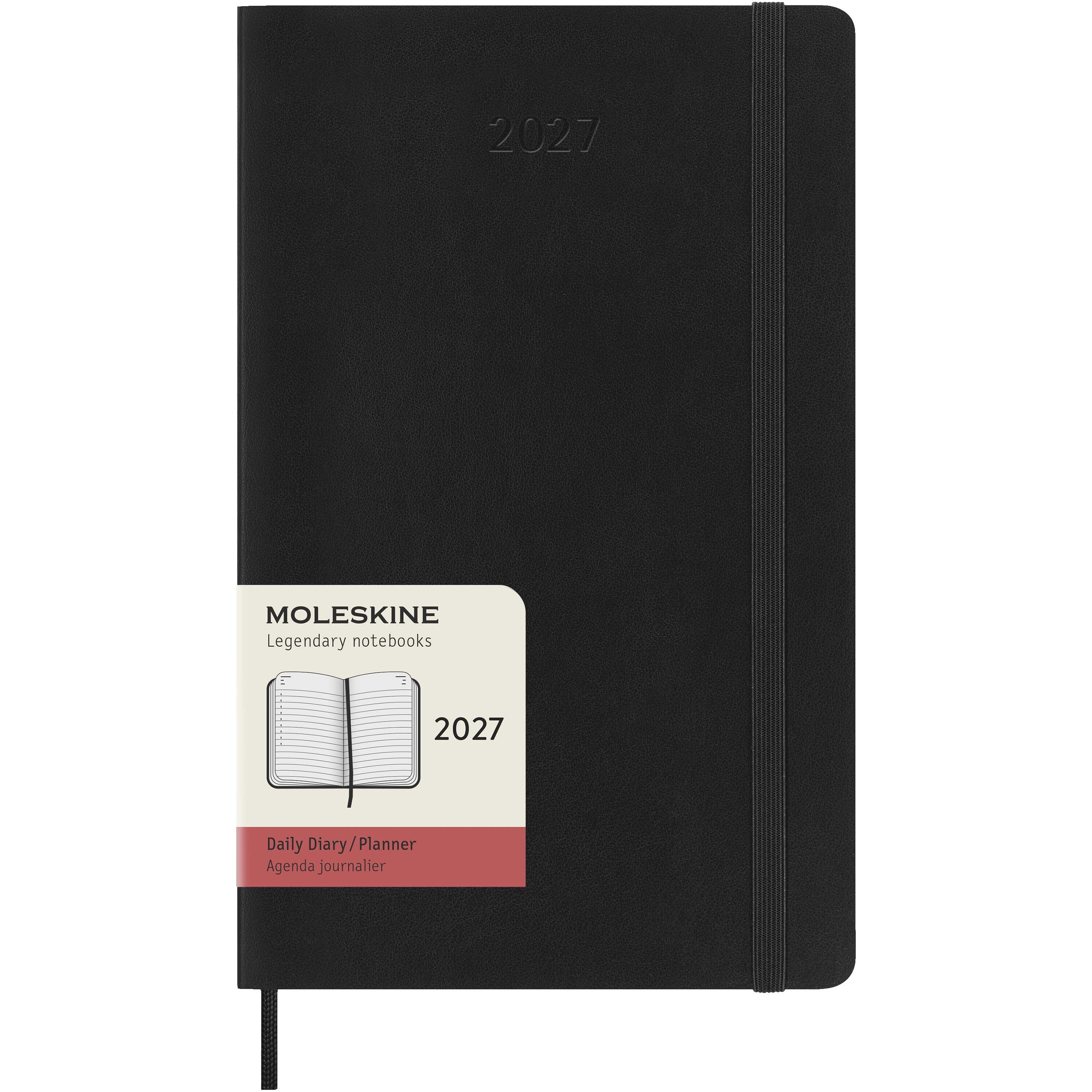 Agenda quotidien Moleskine® à couverture souple, 12 mois