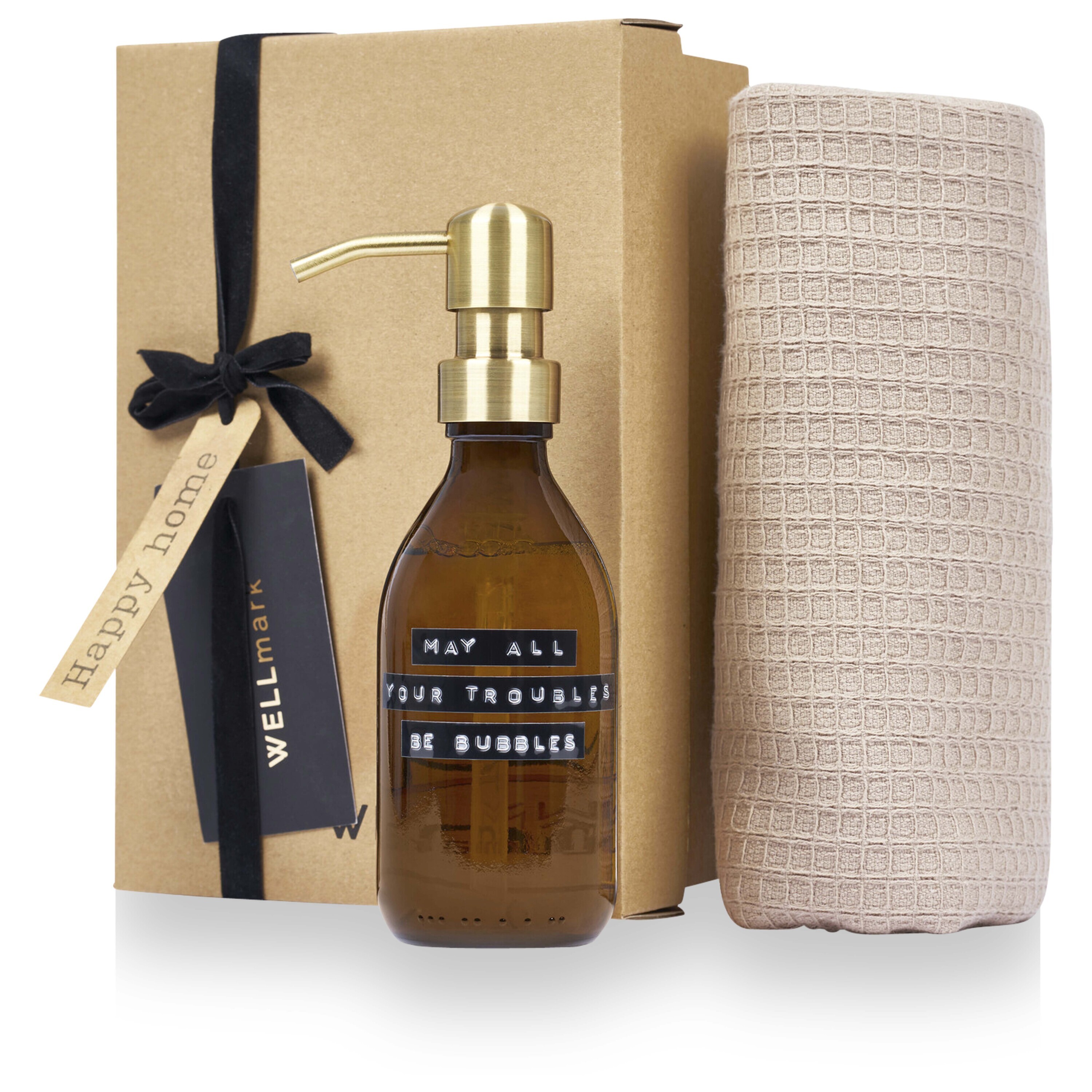 Sweet Home gift set with 250 ml hand soap and organic cotton cloth