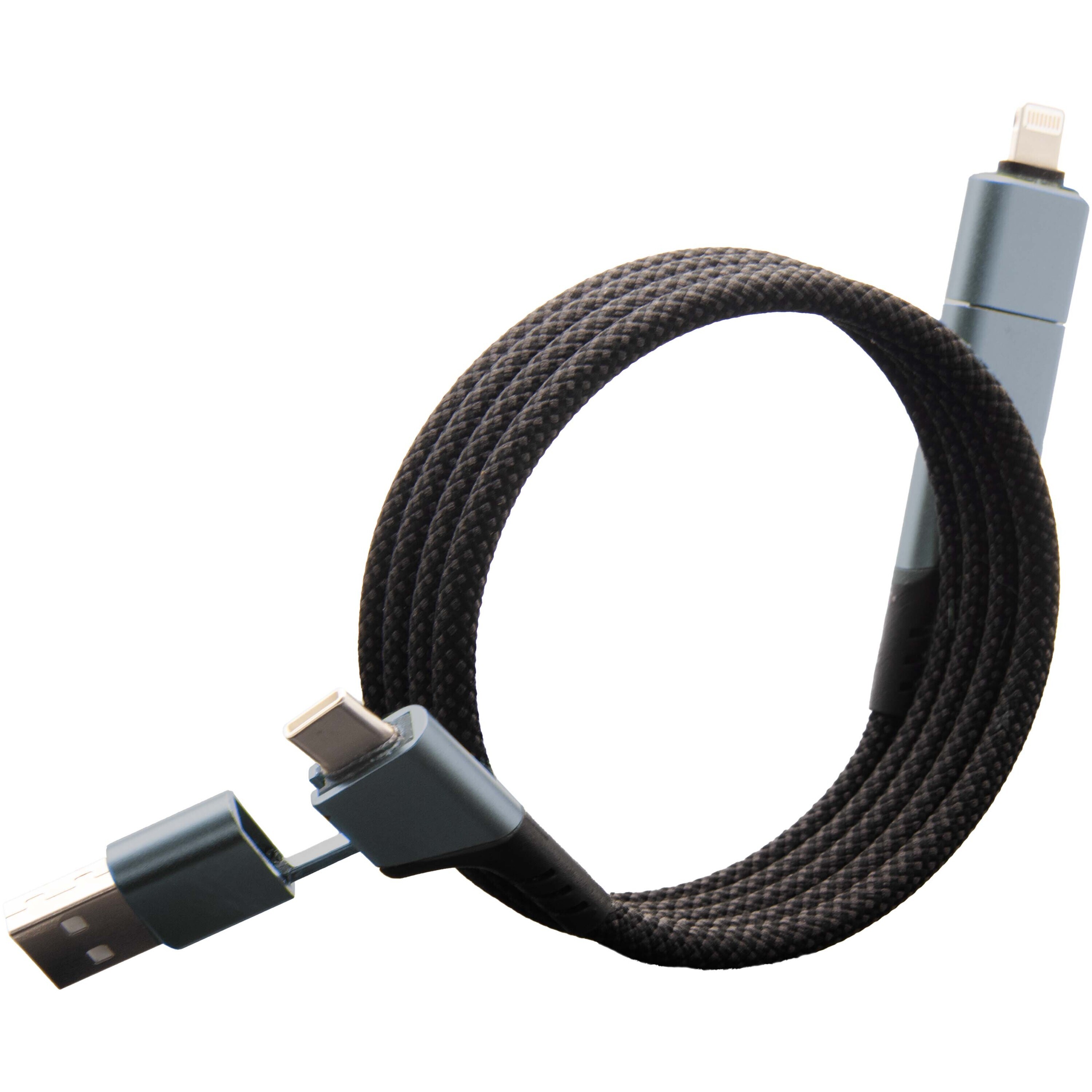 SCX.design Câble de recharge USB 4 en 1 en PET recyclé 100W magnétique