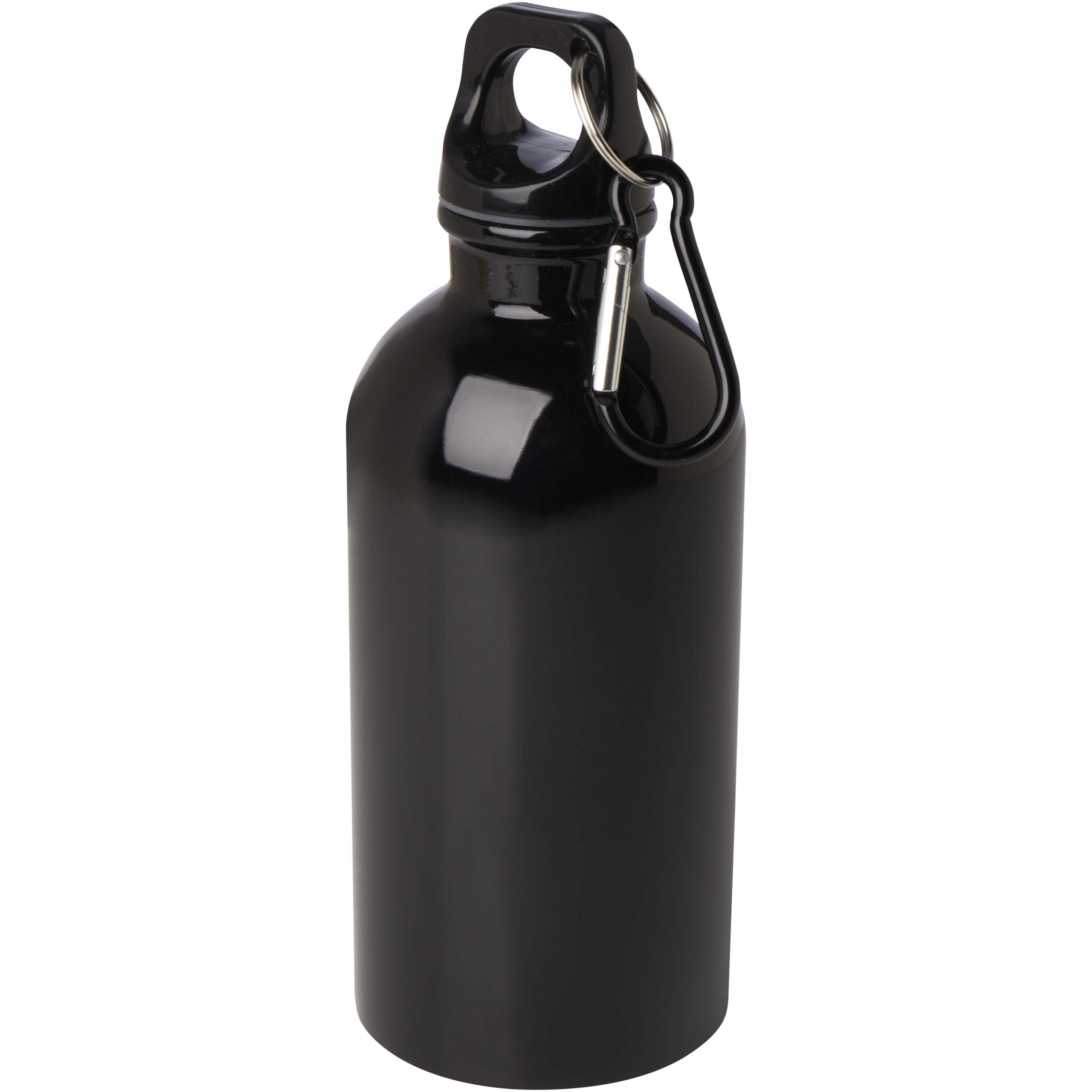 Drinking bottle made from recycled stainless steel 0.4 l with snap hook