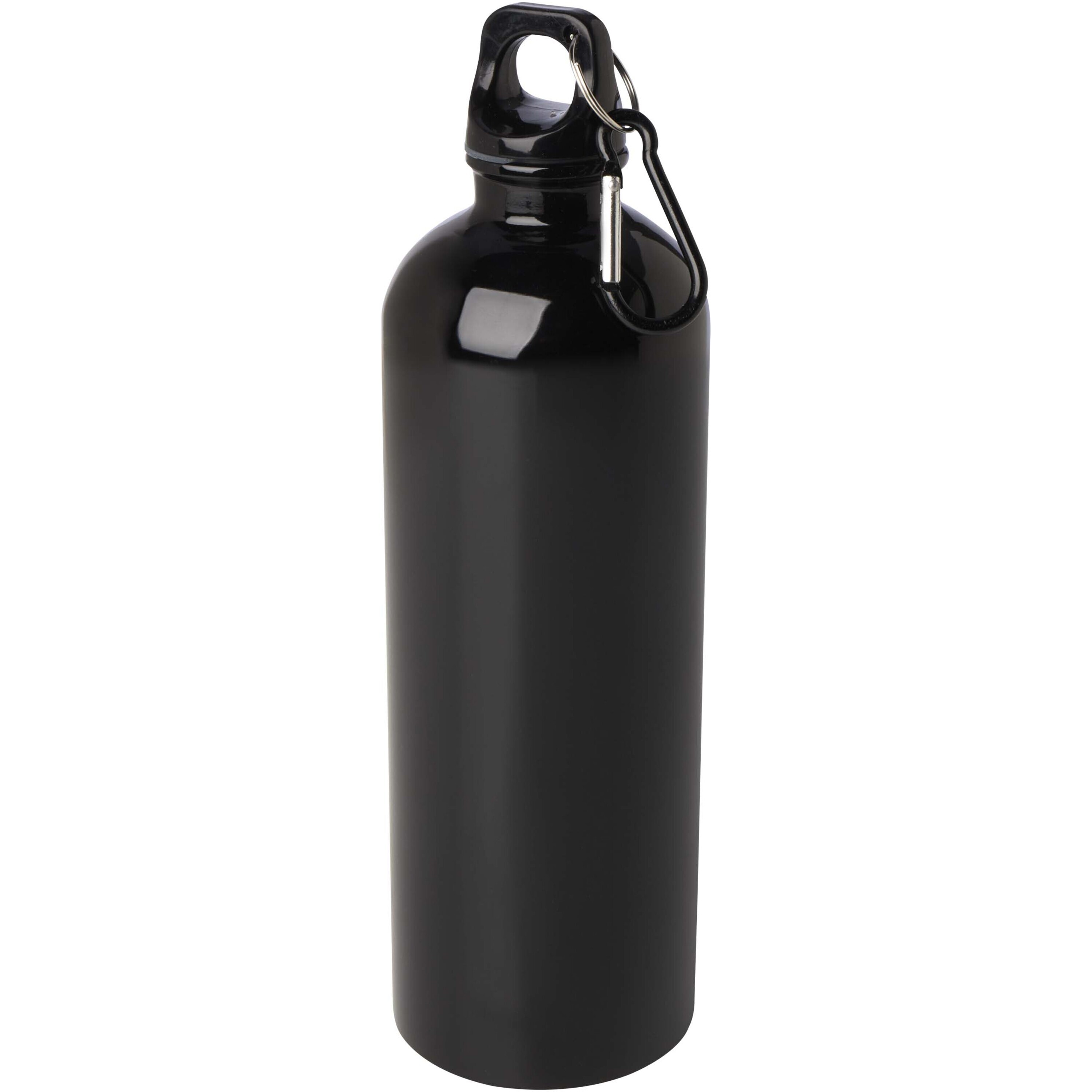 Drinking bottle made from recycled stainless steel 0.75 l with carabiner