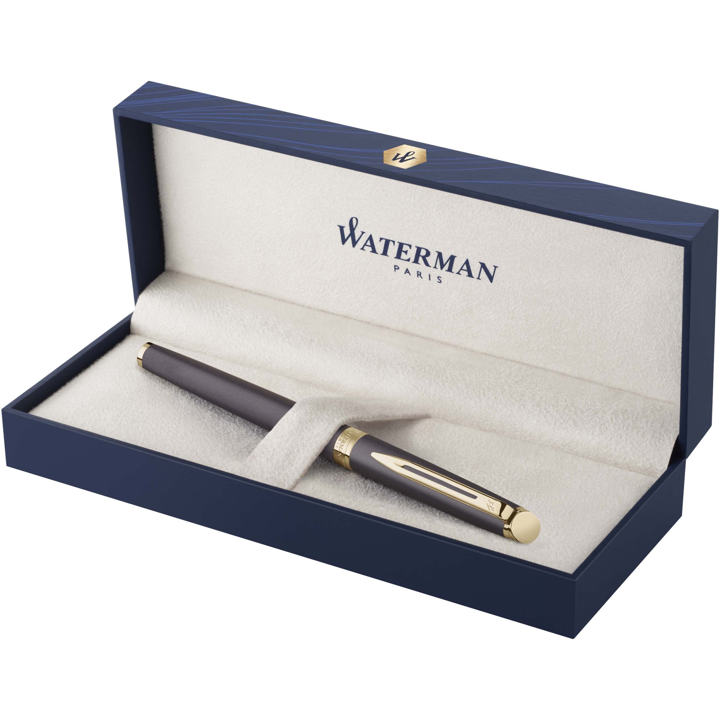 Waterman Hémisphère rollerball F stainless steel black writing