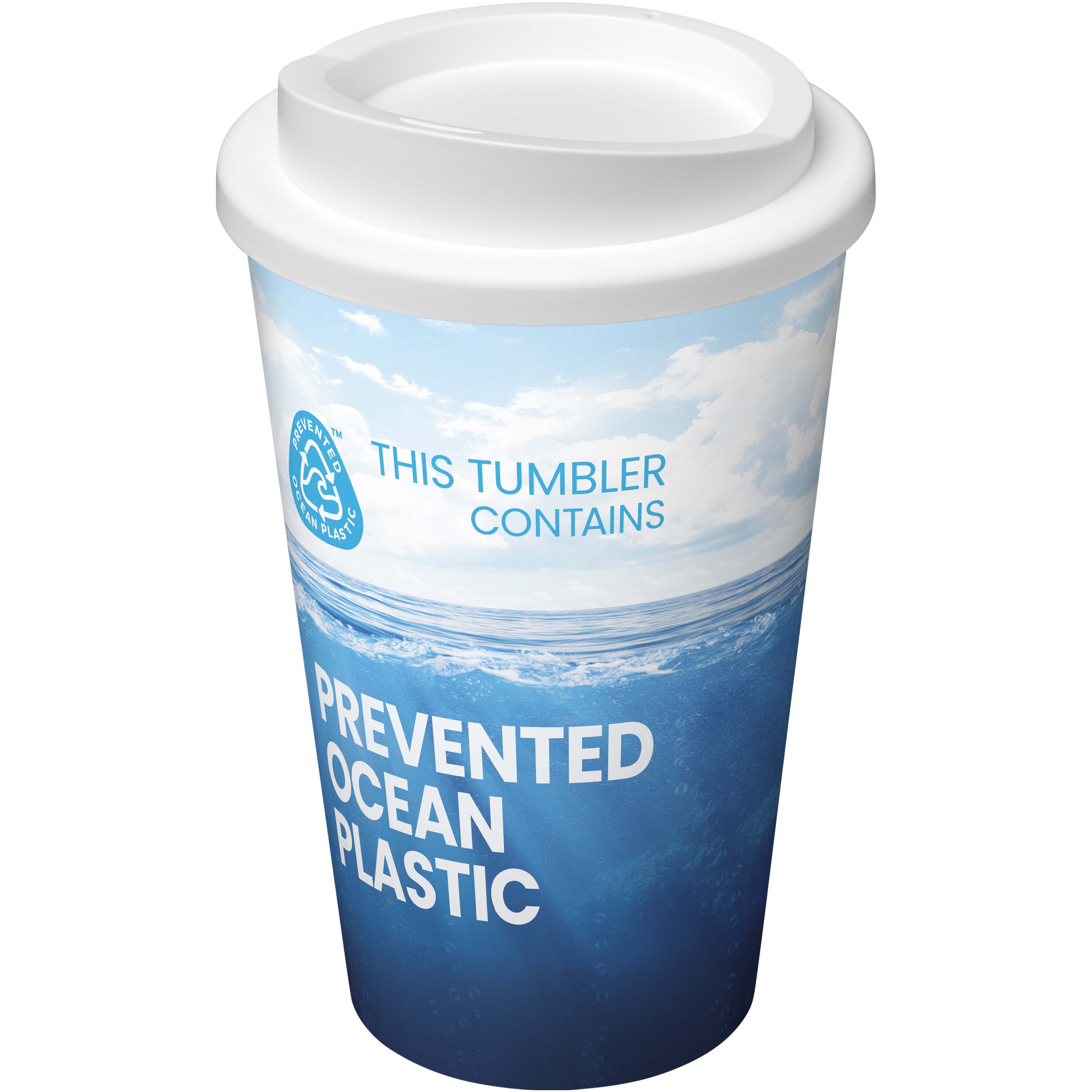 350 ml Insulated Cup made from rPET (Recycled Ocean Plastic), double-walled, Made in the UK