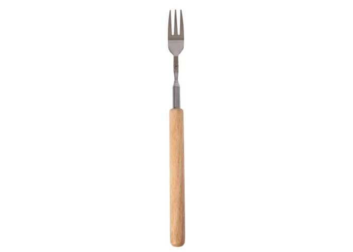 Ausziehbare Grillgabel aus rostfreiem Stahl/Holz