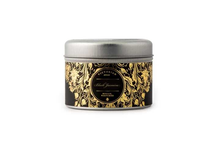Jasmine scented candle 90% soy wax/10% vegetable oil in tin