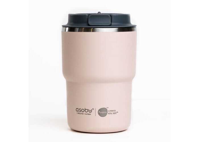 Stainless steel/PP 350 ml vacuum mug with ceramic coating