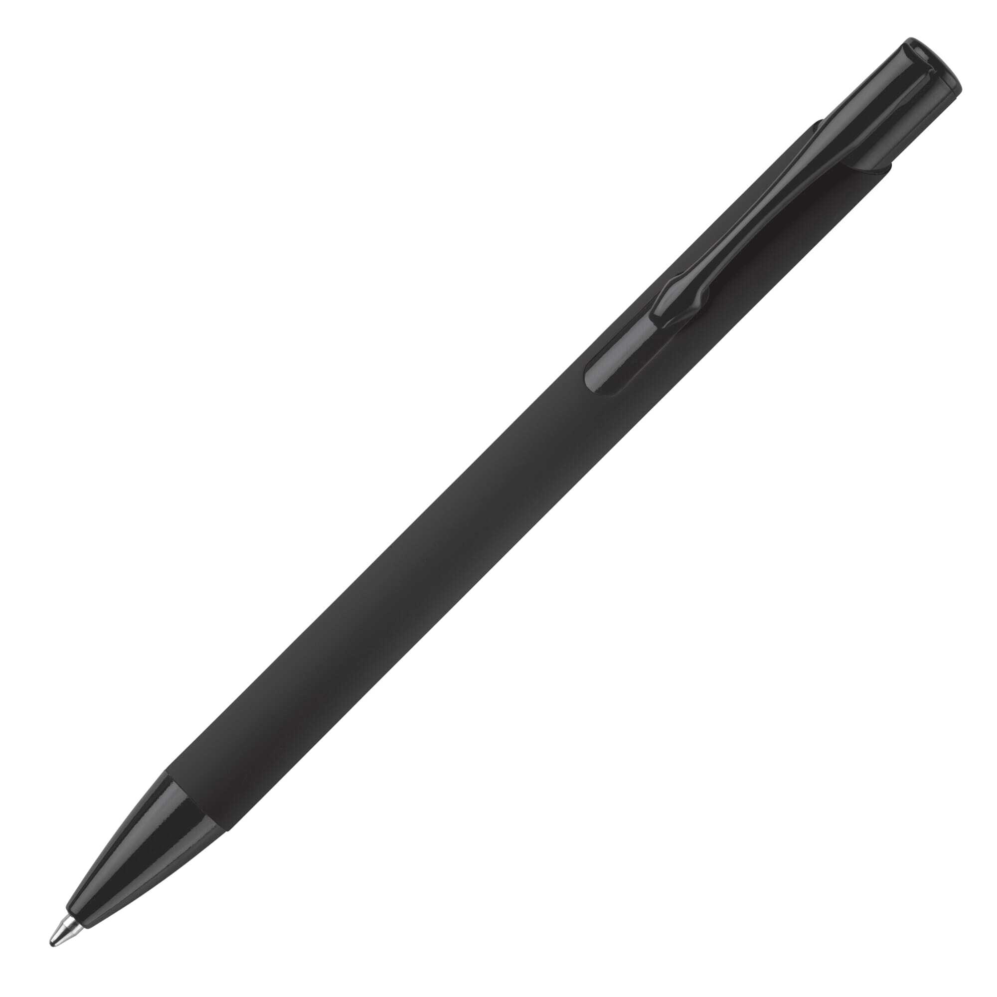 Kugelschreiber aus Aluminium mit Softtouch-Oberfläche Mine blauschreibend