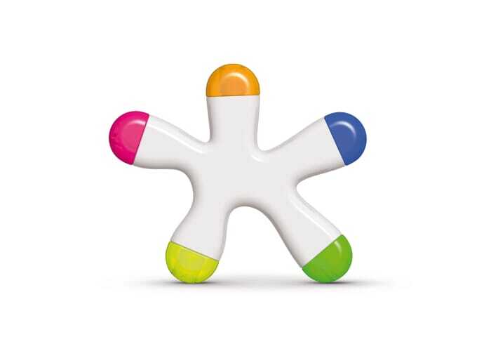 Textmarker aus ABS-Kunststoff mit 5 Farben