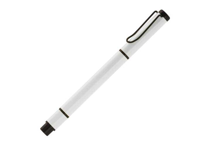 2-in-1 Kugelschreiber aus Metall Mine blauschreibend mit Textmarker