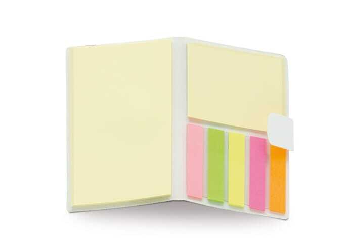 Schreibmappe mit Notizbuch und Haftnotizen
