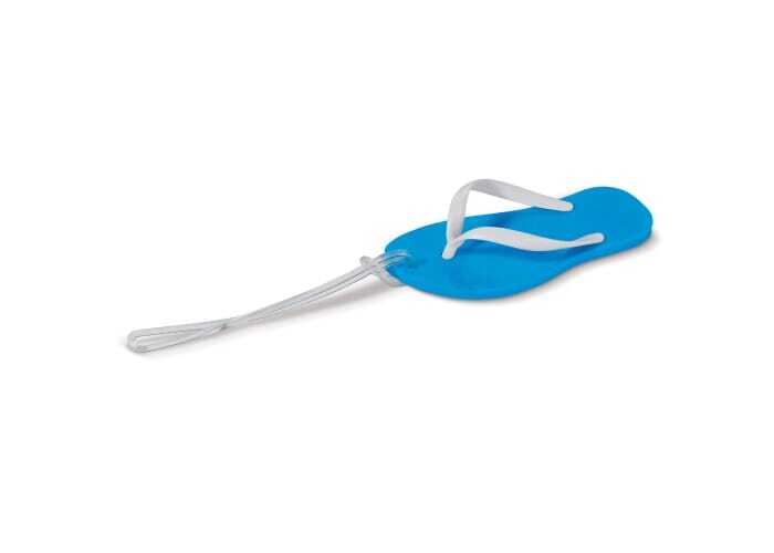 Plastic flip-flop luggage tag 11.2 x 4.8 cm