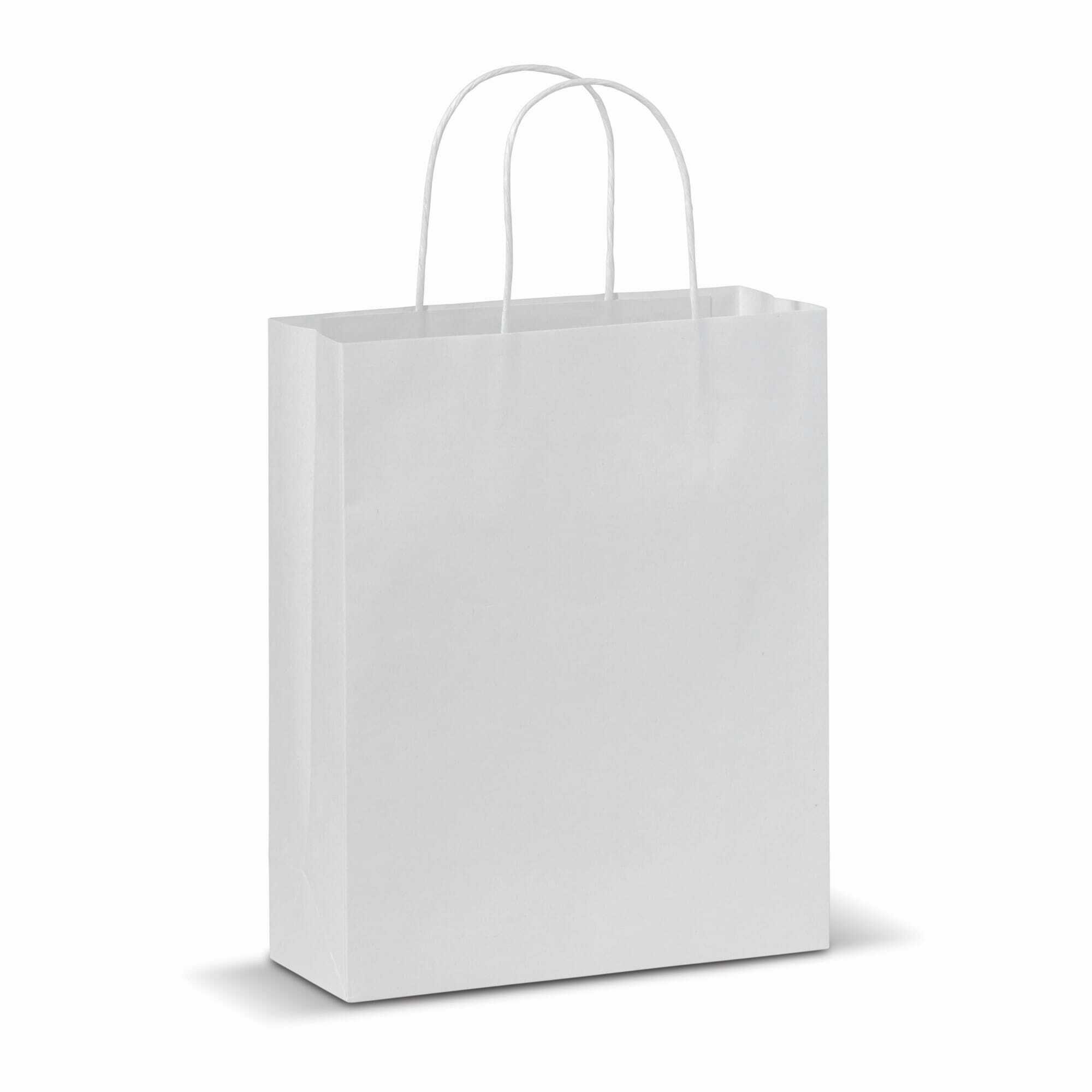Tragtasche aus FSC-Kraftpapier 90 g/m² 22 x 31 cm mit kurzen Henkel