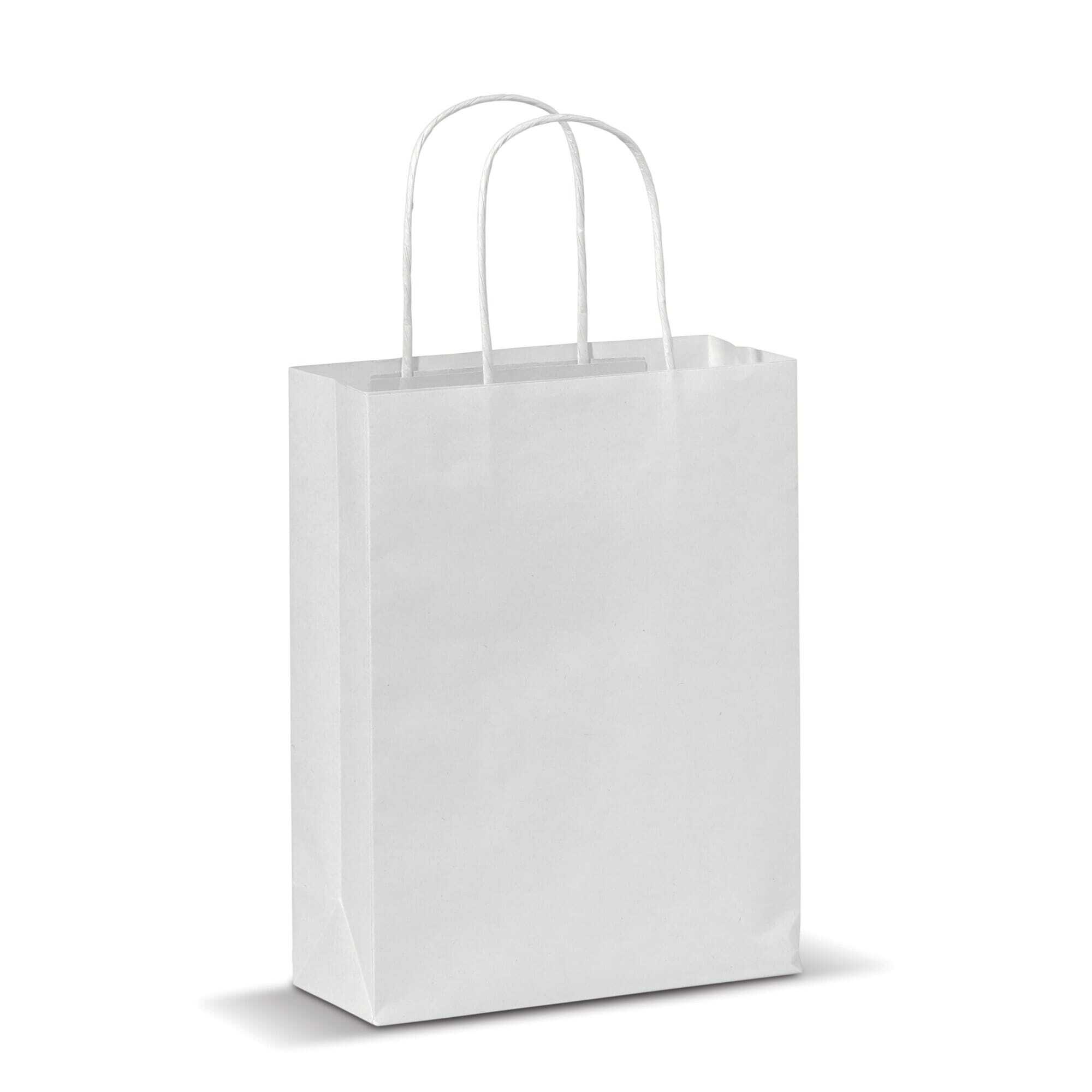 Tragtasche aus FSC-Papier 120 g/m² 18 x 24 cm mit mattem Finish