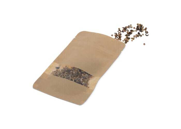 Samentüte aus Kraftpapier 4 g mit Bienen- und Schmetterlingsblüten