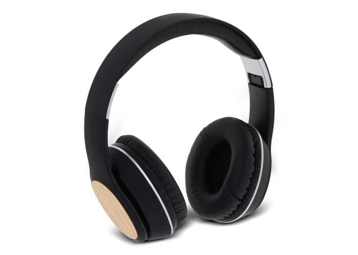 Casque sans fil en plastique/bambou pliable