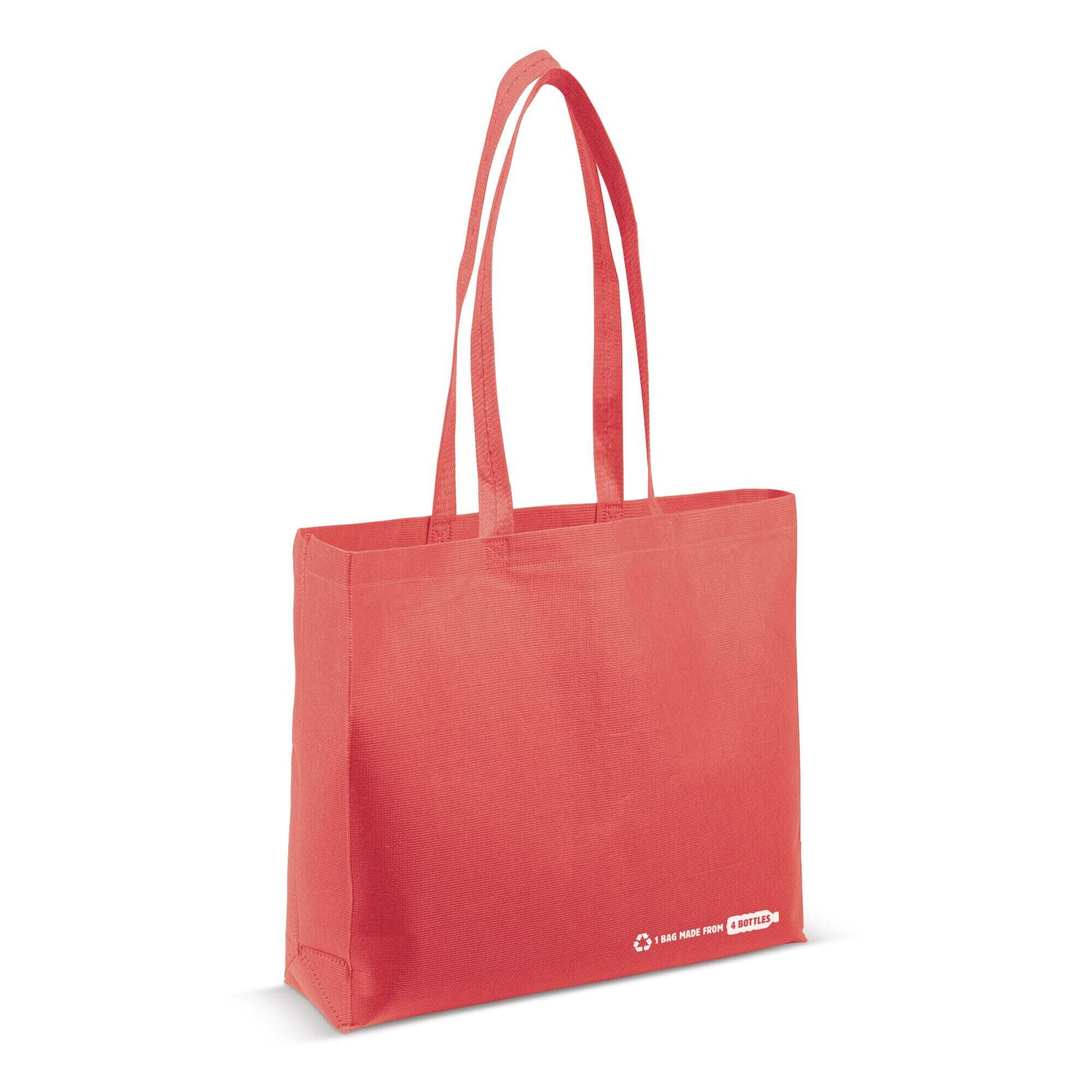Einkaufstasche aus recyceltem PET 100 g/m² 40 x 30 cm mit langen Trageschlaufen