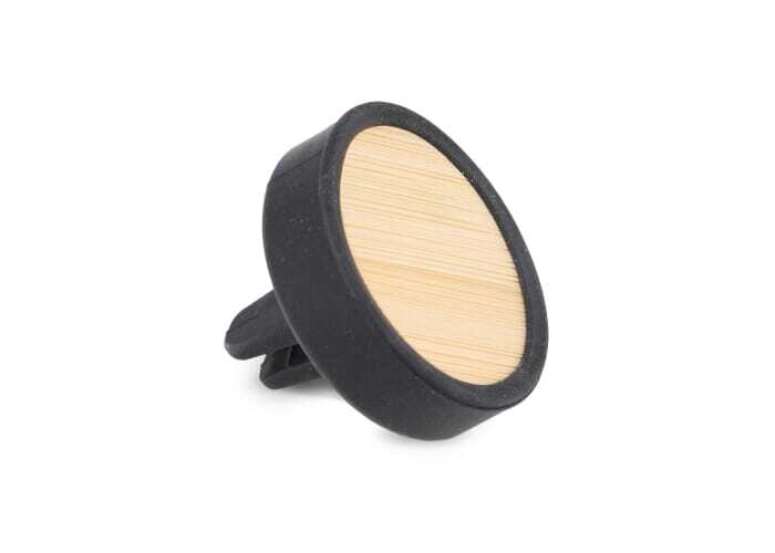 Plastic/bamboo car air freshener with refreshing bamboo fragrance