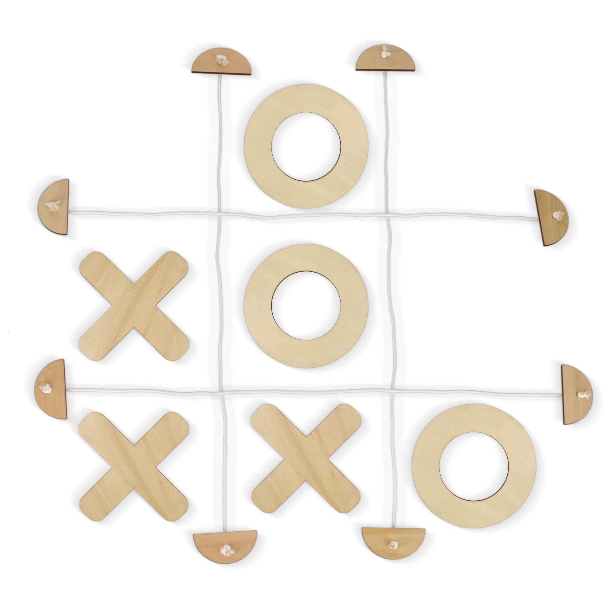XXL Tic Tac Toe game made from FSC pine wood
