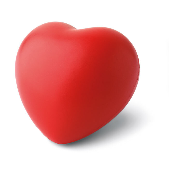 Heart-shaped anti-stress ball