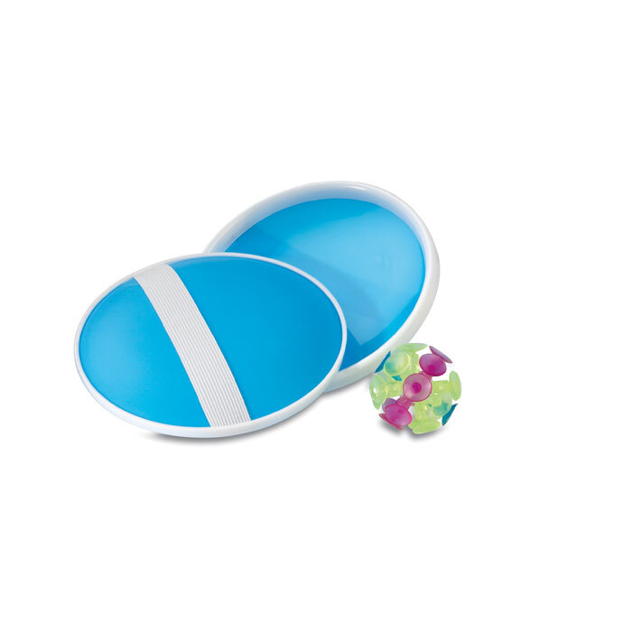 Polypropylene catching game with suction cup ball