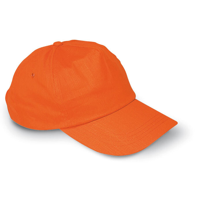 Casquette baseball coton sergé 160 g/m² 5 panneaux fermeture plastique