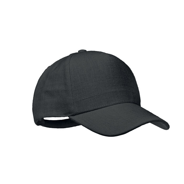 Casquette baseball chanvre 370 g/m² 5 panel fermeture boucle laiton