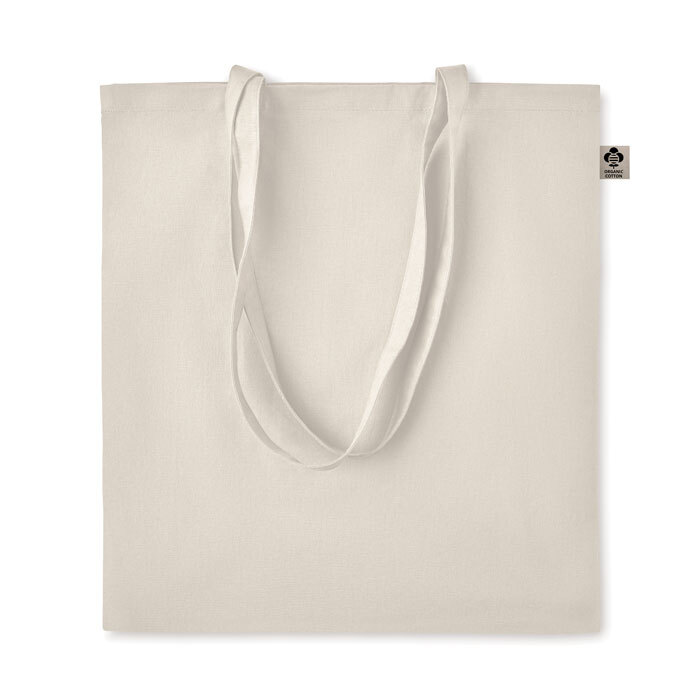 Einkaufstasche aus Bio-Baumwolle 140 g/m² 38 x 42 cm lange Trageschlaufen